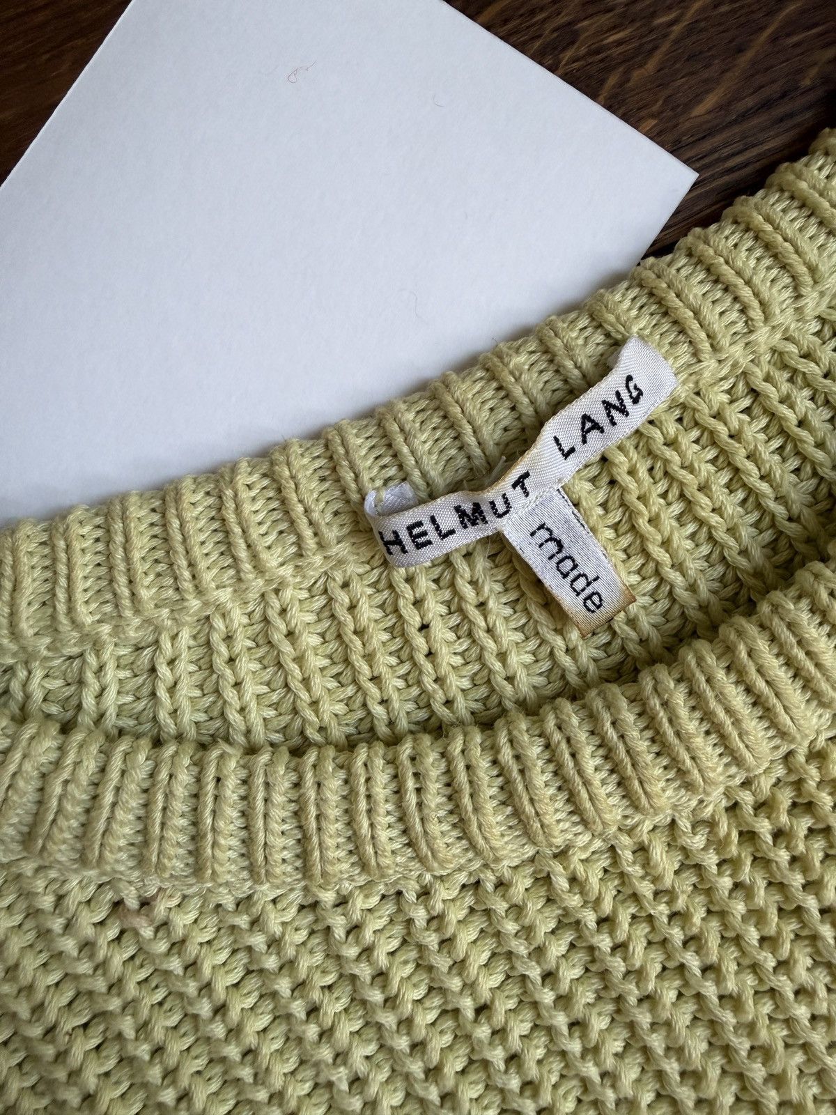 Helmut Lang Helmut Lang vintage knit sweater pullover yellow canary wool Size US M / EU 48-50 / 2 - 1 Thumbnail