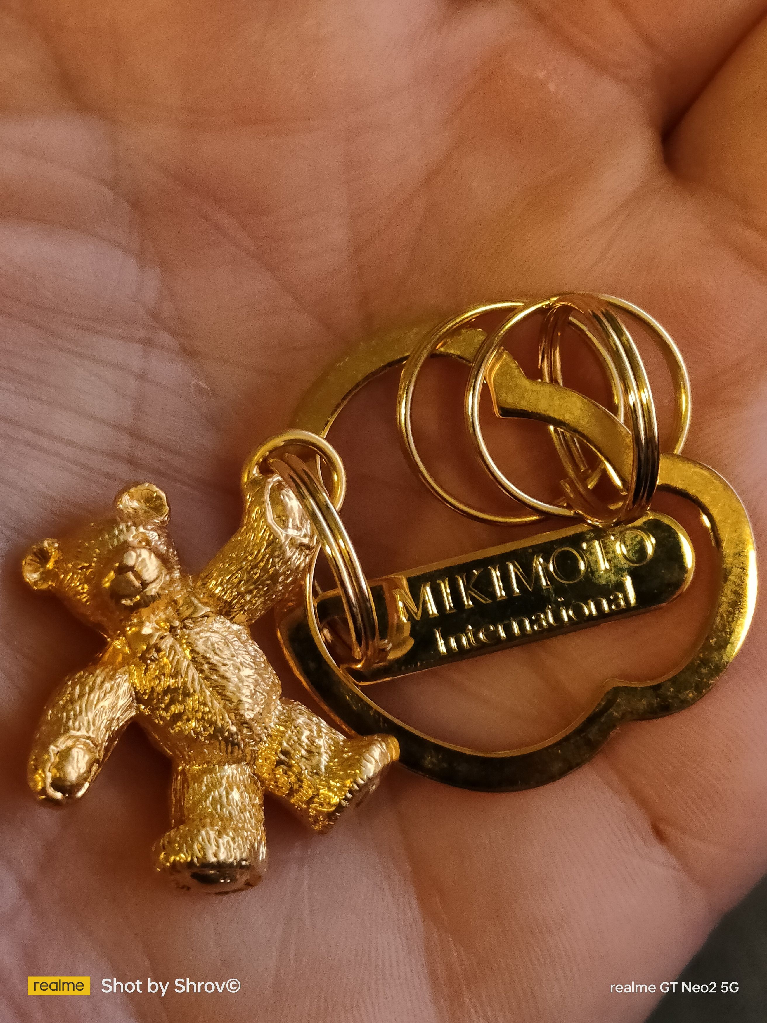Mikimoto Mikimoto International Bear Key Ring Gold Color Metal Size ONE SIZE - 1 Thumbnail