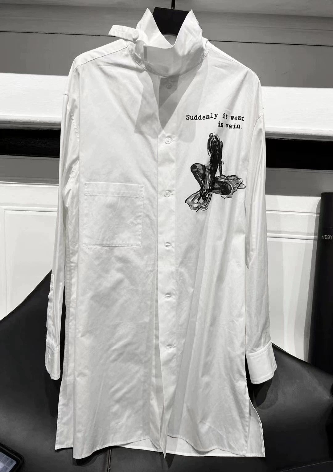 Yohji Yamamoto Yohji Yamamoto Printed Shirt Size 3 Size L / US 10 / IT 46 - 2 Thumbnail