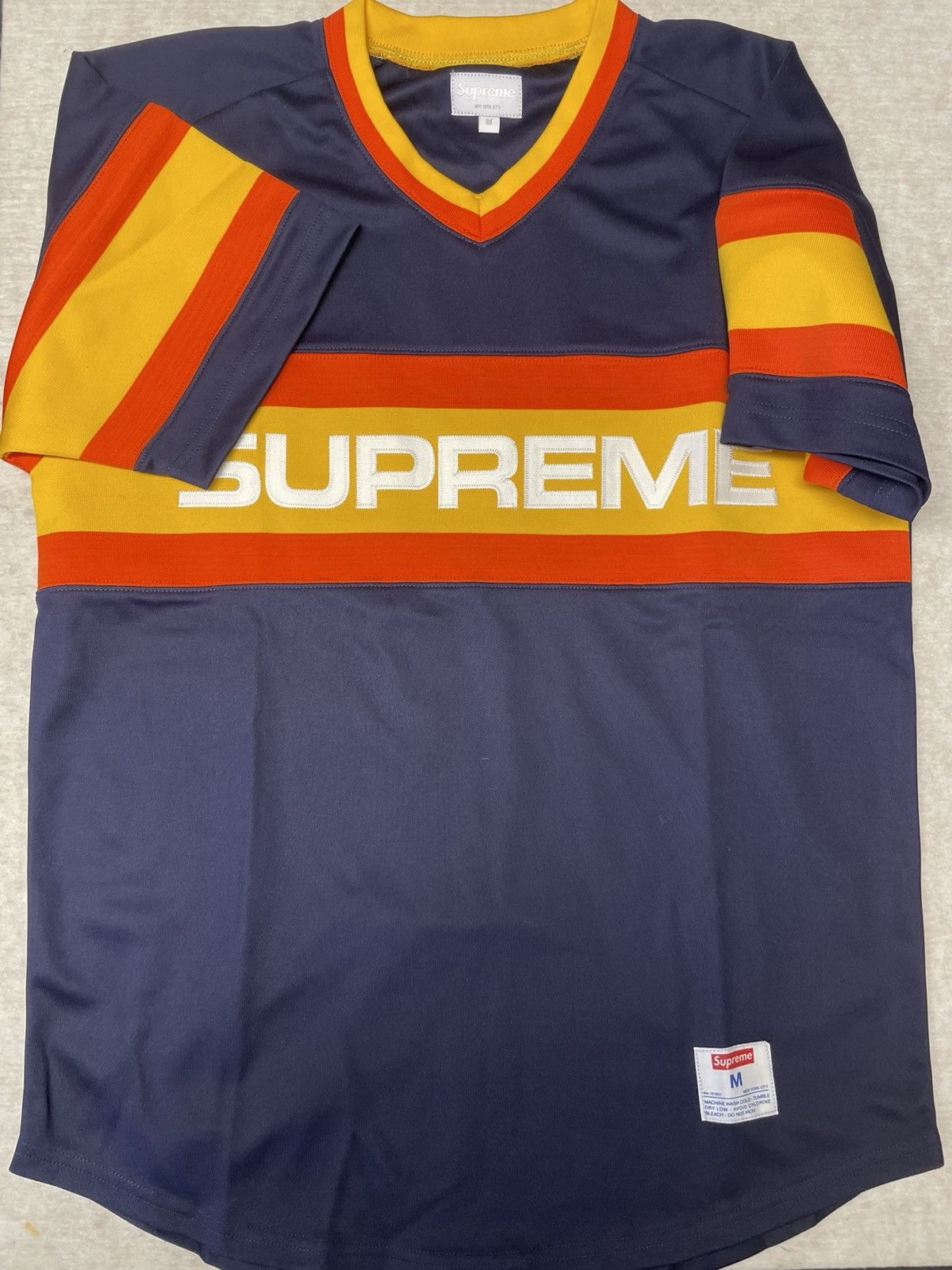 Supreme Supreme baseball jersey 2015 navy Size US M / EU 48-50 / 2 - 3 Thumbnail