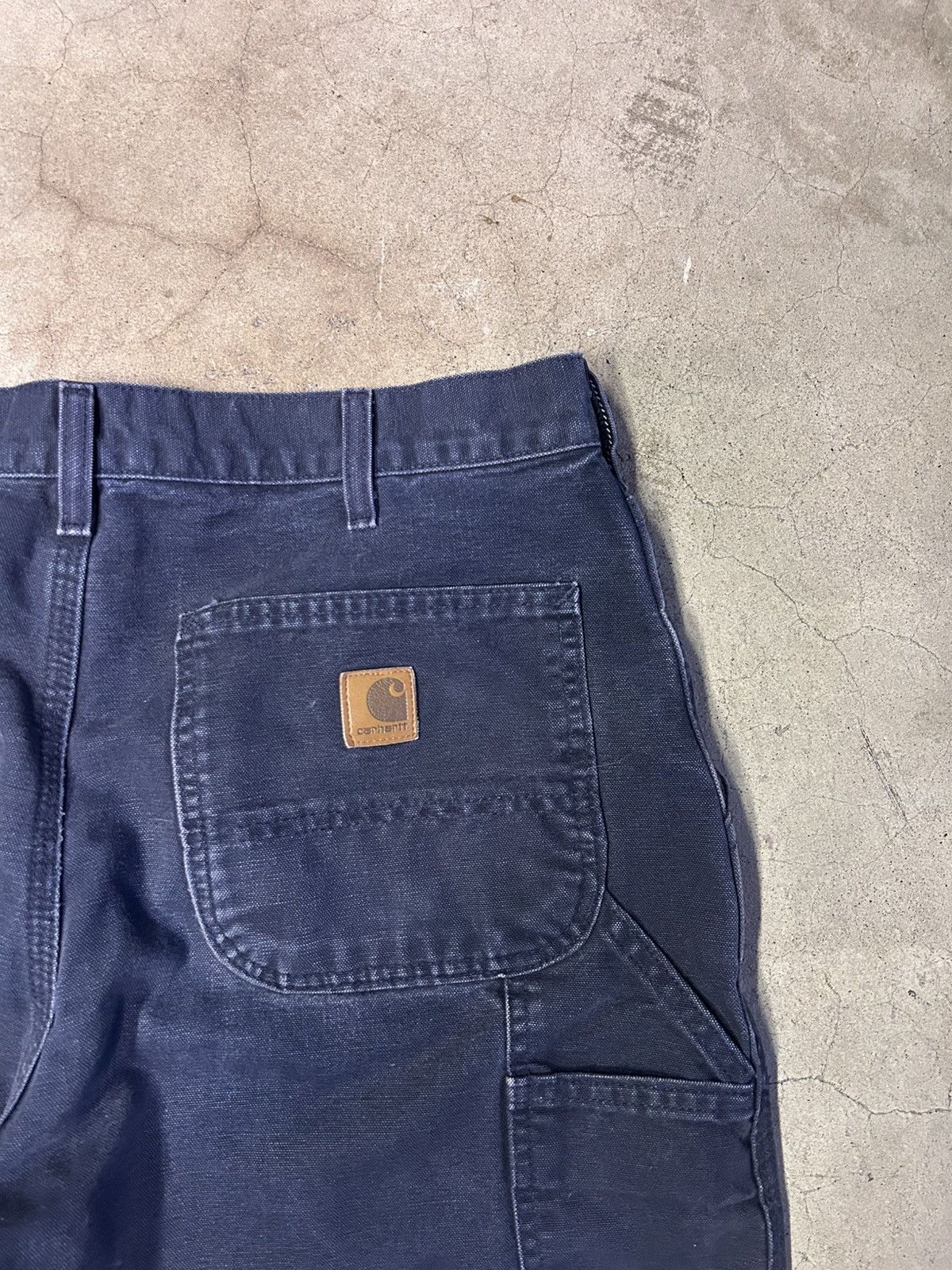 Carhartt × Vintage Vintage Navy Carhartt Single Knee Dungarees Size US 34 / EU 50 - 3 Thumbnail
