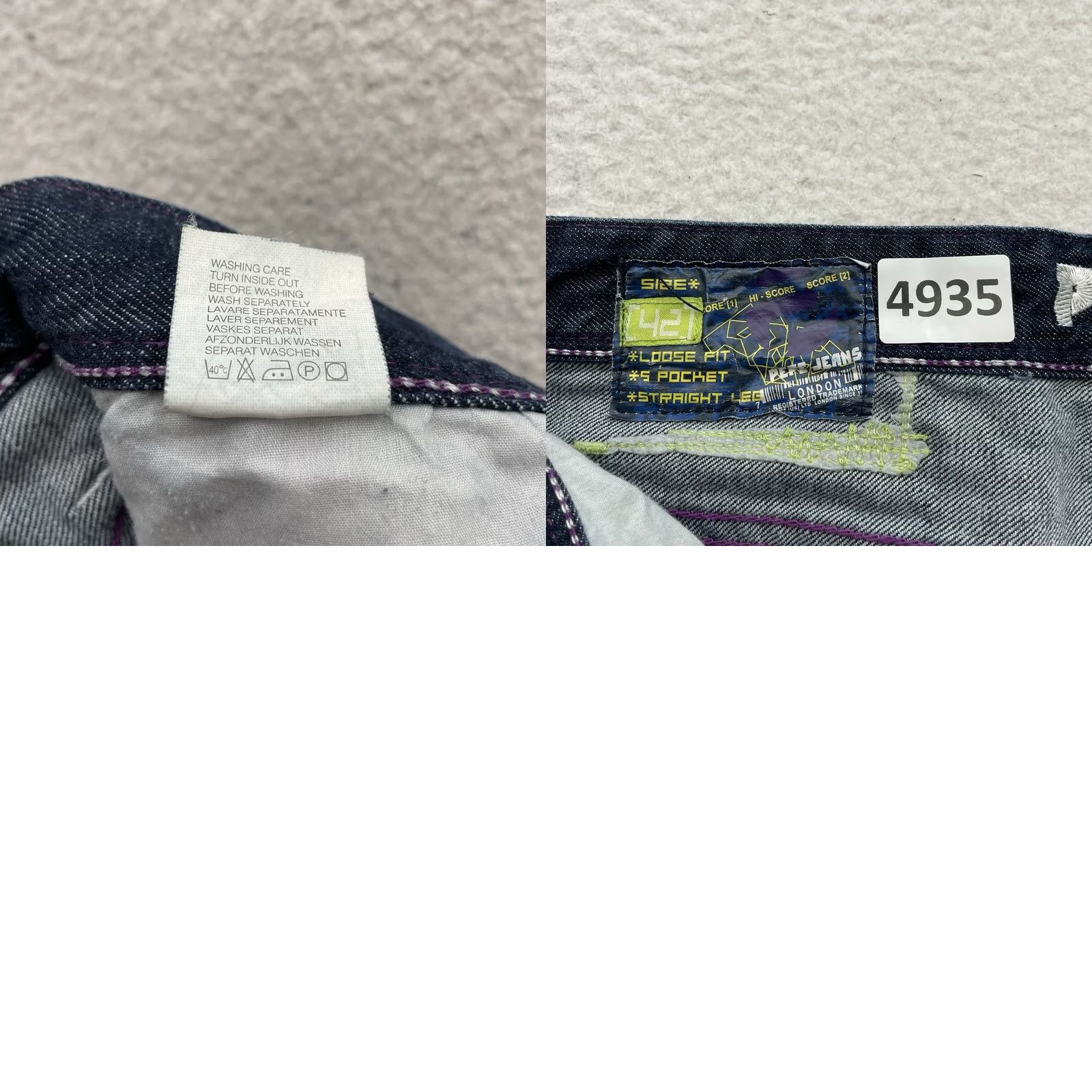 Pepe Jeans VTG Pepe Jeans Jeans Baggy Wide-Leg 42x33 5-Pocket Embroidered Denim Mens 90s Hip Hop Vintage Blue Size US 42 / EU 58 - 10 Thumbnail