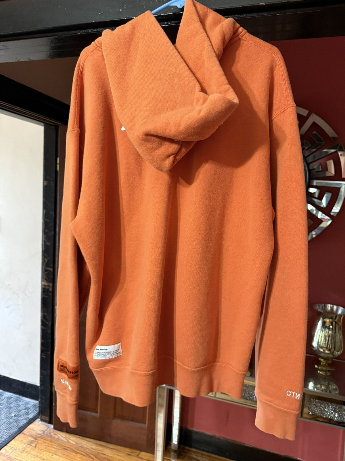 Heron Preston Heron Prestin Orange Style Zip Up Heavyweight Hoodie Size L Size US L / EU 52-54 / 3 - 7 Thumbnail