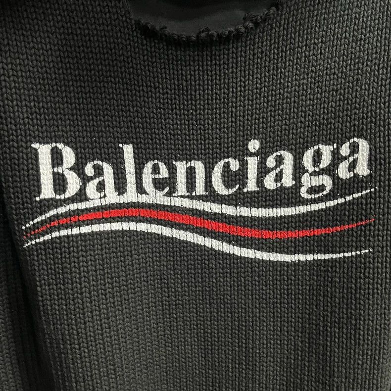 Balenciaga Balenciaga latest black classic logo letter embroidered per Size US L / EU 52-54 / 3 - 4 Thumbnail