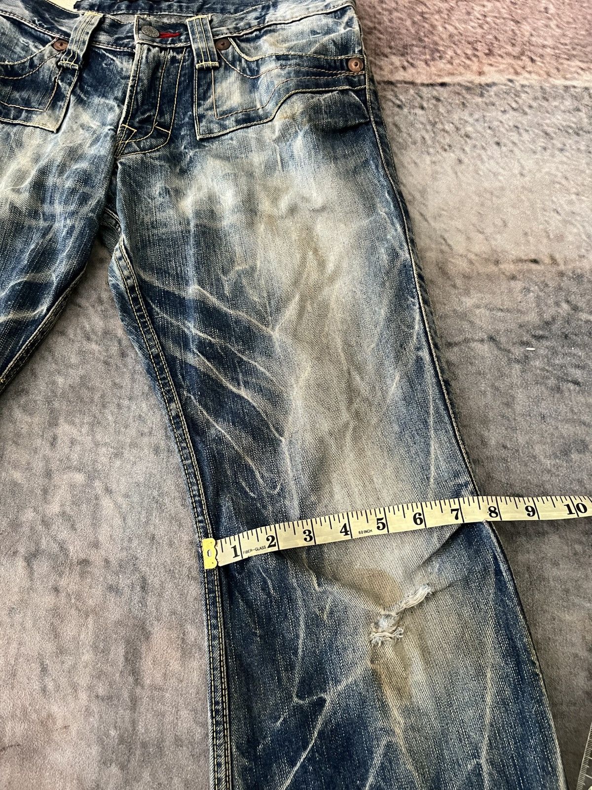 If Six Was Nine × Japanese Brand × Vintage Flare Crazy Striking Blueway Denim Size US 32 / EU 48 - 18 Thumbnail