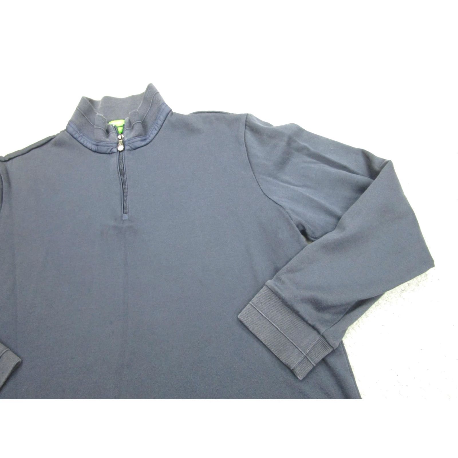 Hugo Boss VINTAGE BOSS Sweatshirt Mens 2XL XL Blue 1/4 Zip Mock Neck Pullover Shirt Size US XXL / EU 58 / 5 - 2 Thumbnail