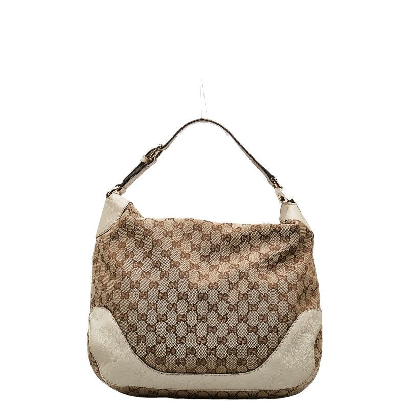 image of Gucci GG Canvas Charlotte Shoulder Bag in Beige, Women's