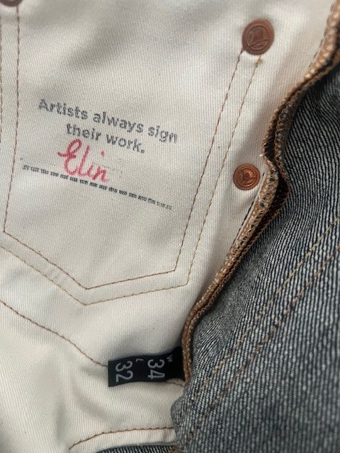 Hiut Denim Co. HIUT SLIMR WHITE SELVEDGE Size US 34 / EU 50 - 6 Thumbnail