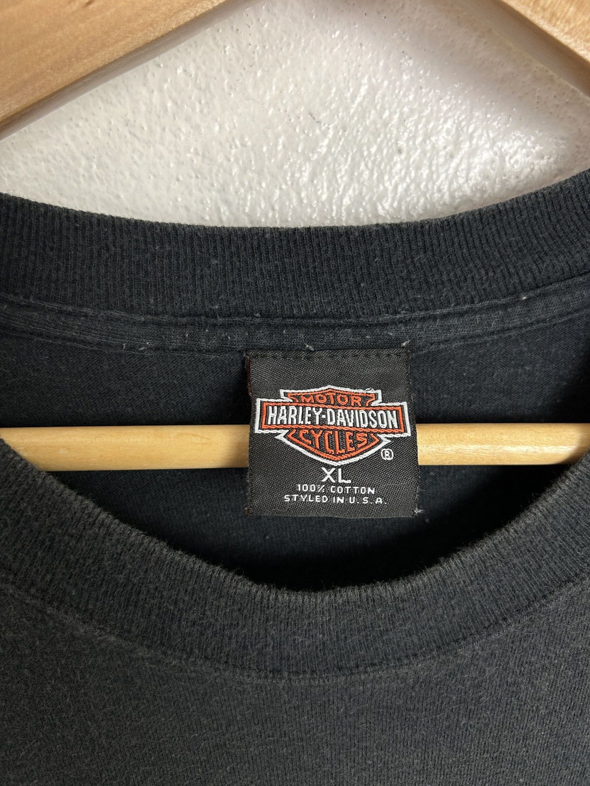 Harley Davidson 90s Vintage 1998 Harley Davidson Center Logo USA T-Shirt Size US XL / EU 56 / 4 - 7 Thumbnail