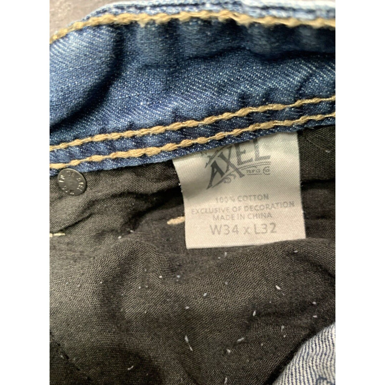 Denime Axel Jeans Mens 34x30 Slim Straight Denim Blue Regular Size US 34 / EU 50 - 7 Thumbnail
