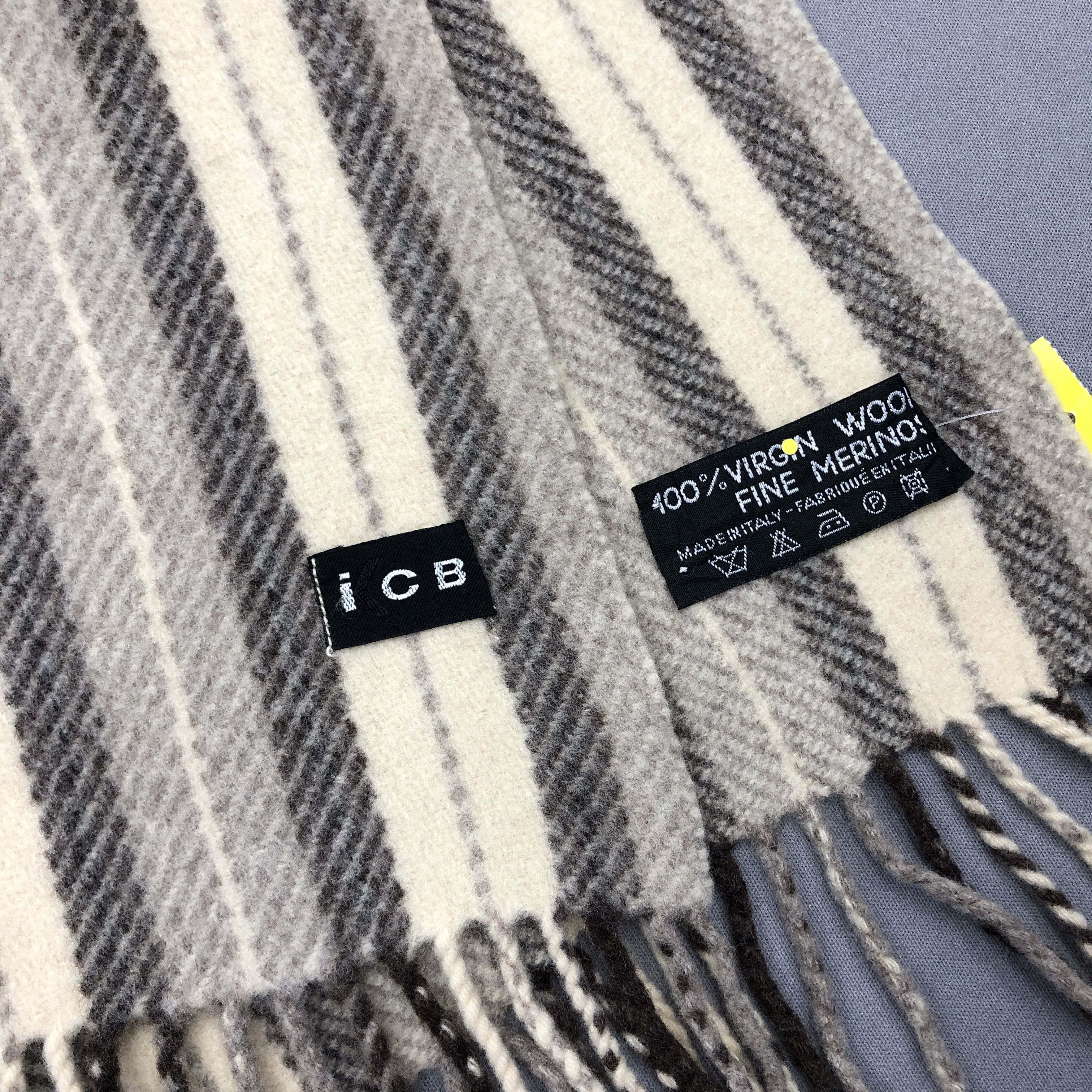 Vintage Vintage ICB Scarf Muffler Wool Cashmere Scarves Size ONE SIZE - 3 Thumbnail