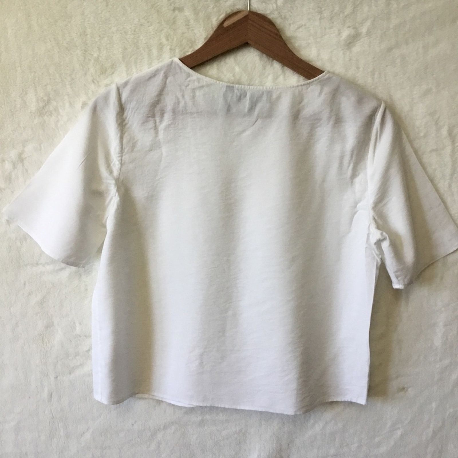 Theory Theory White Style Easy Woven Tee Shirt Size S / US 4 / IT 40 - 8 Thumbnail