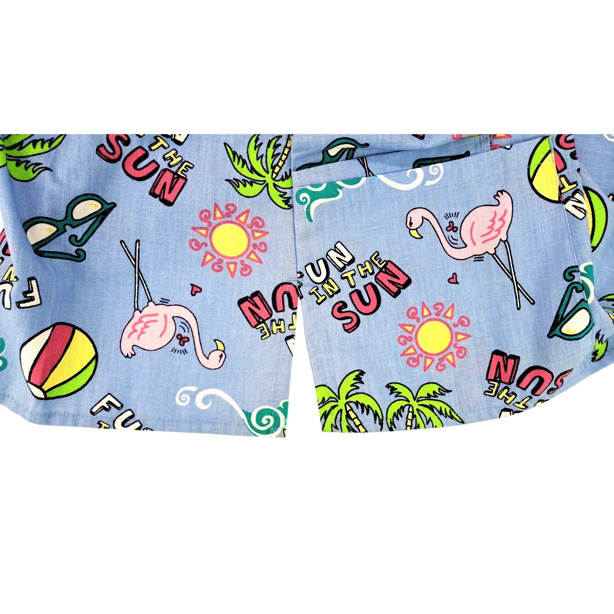 Other Carol's Scrubs Fun In The Sun Beach Scrub Top Flamingo Palm Size M / US 6-8 / IT 42-44 - 5 Thumbnail