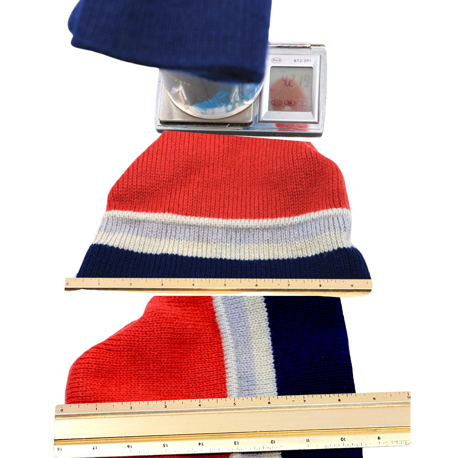 Other Hahnenkamm Ski Hat Winter Beanie Vintage 1980s Red Blue Gray Size ONE SIZE - 2 Thumbnail