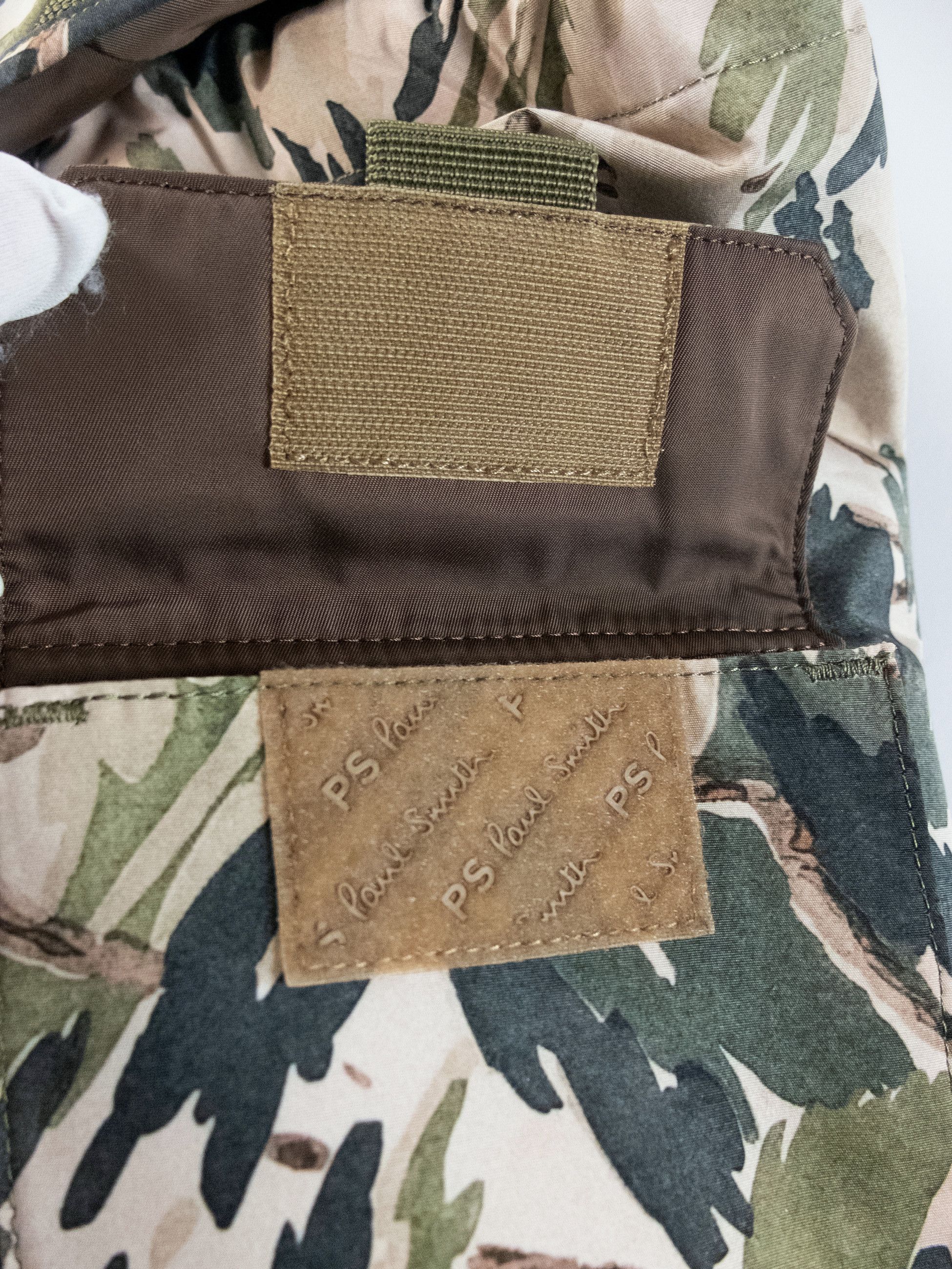 Paul Smith PS PAUL SMITH khaki green abstract print canvas backpack Size ONE SIZE - 13 Thumbnail
