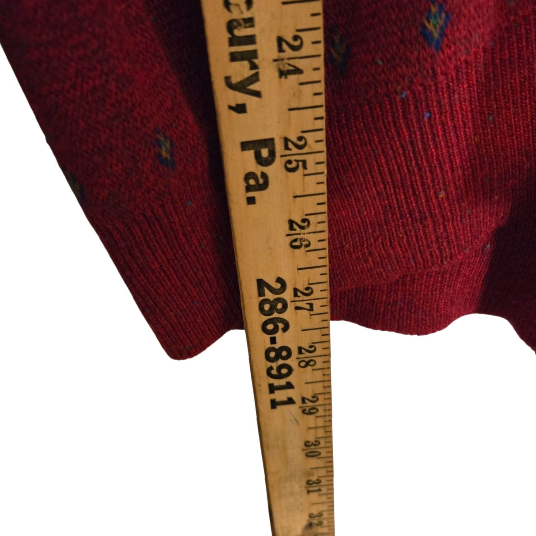Vintage VINTAGE Robert Bruce Sweater Mens XL Red V Neck Union Made Designer USA Sweater Properly Keywords Size US XL / EU 56 / 4 - 2 Thumbnail