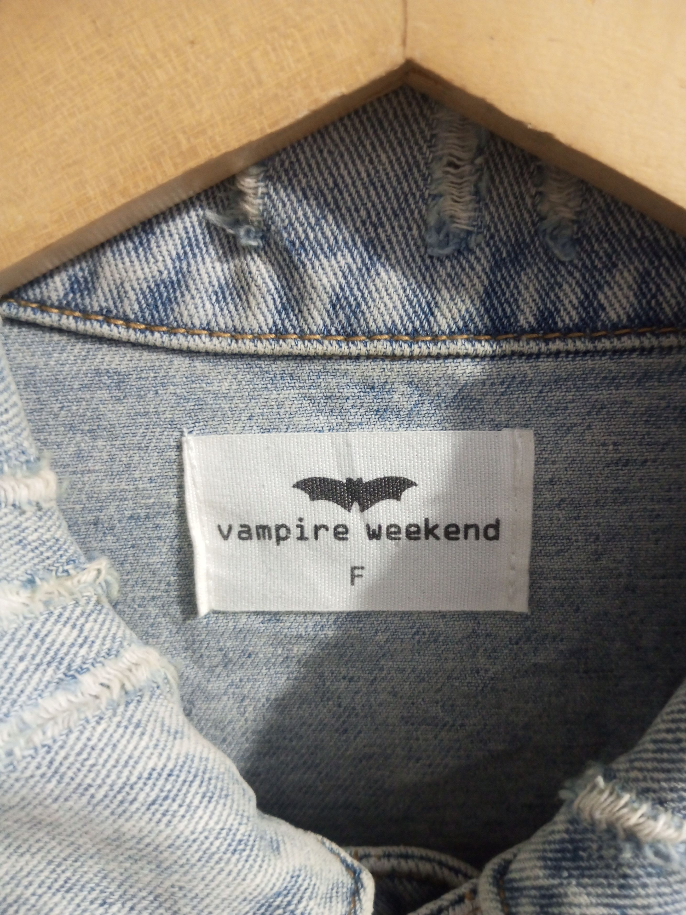 Japanese Brand × Vintage Vintage vampire weekend distressed denim trucker jacket Size US XL / EU 56 / 4 - 21 Thumbnail