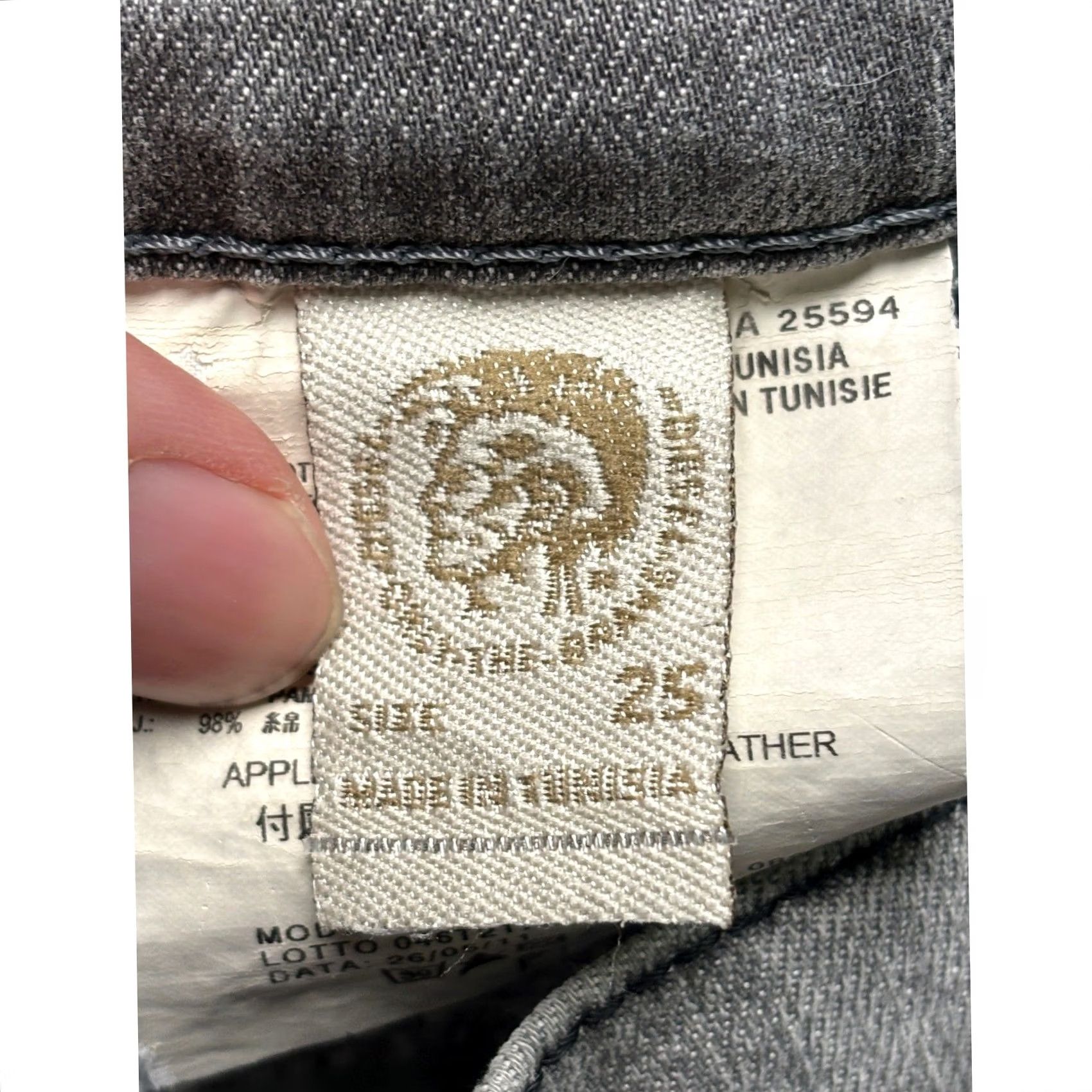 Diesel Diesel BI-BI SS-Legging Jeans Grey Stretch Moto Paneled 5-Pocket Slim Womens 25x27 Size 42" / US 20 - 4 Thumbnail