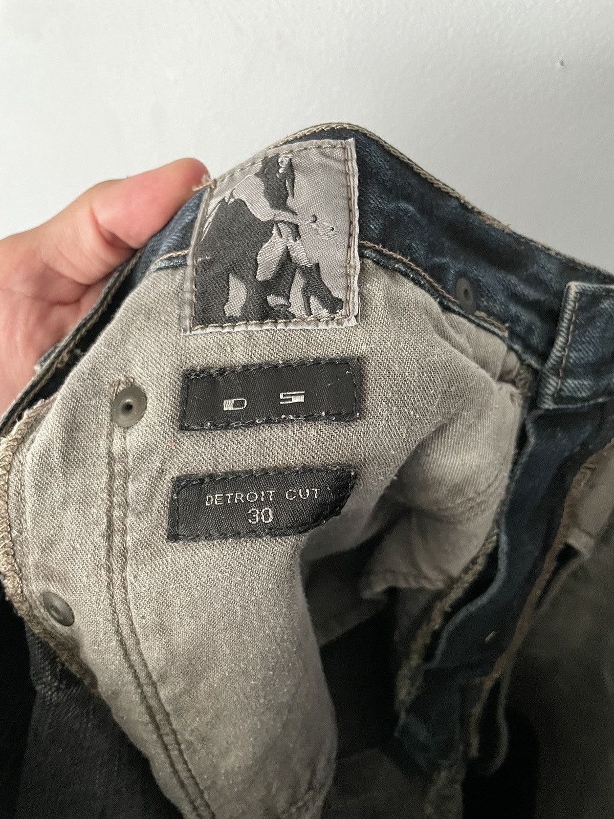 Rick Owens Detroit Cut Dirty Blue Mudwash Selvedge Denim Size US 30 / EU 46 - 4 Thumbnail