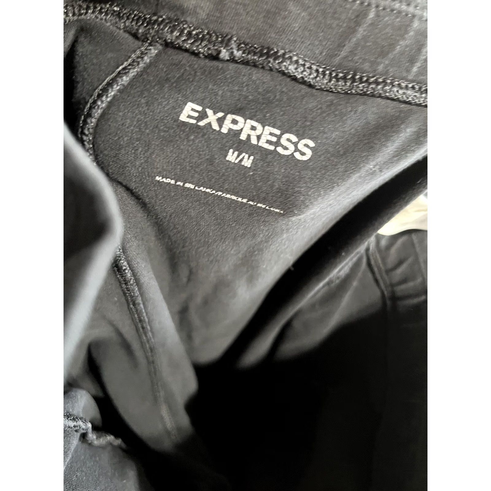 Express Express Leggings Women Black Stretch Ankle Medium Size M Size 32" / US 10 / IT 46 - 5 Thumbnail