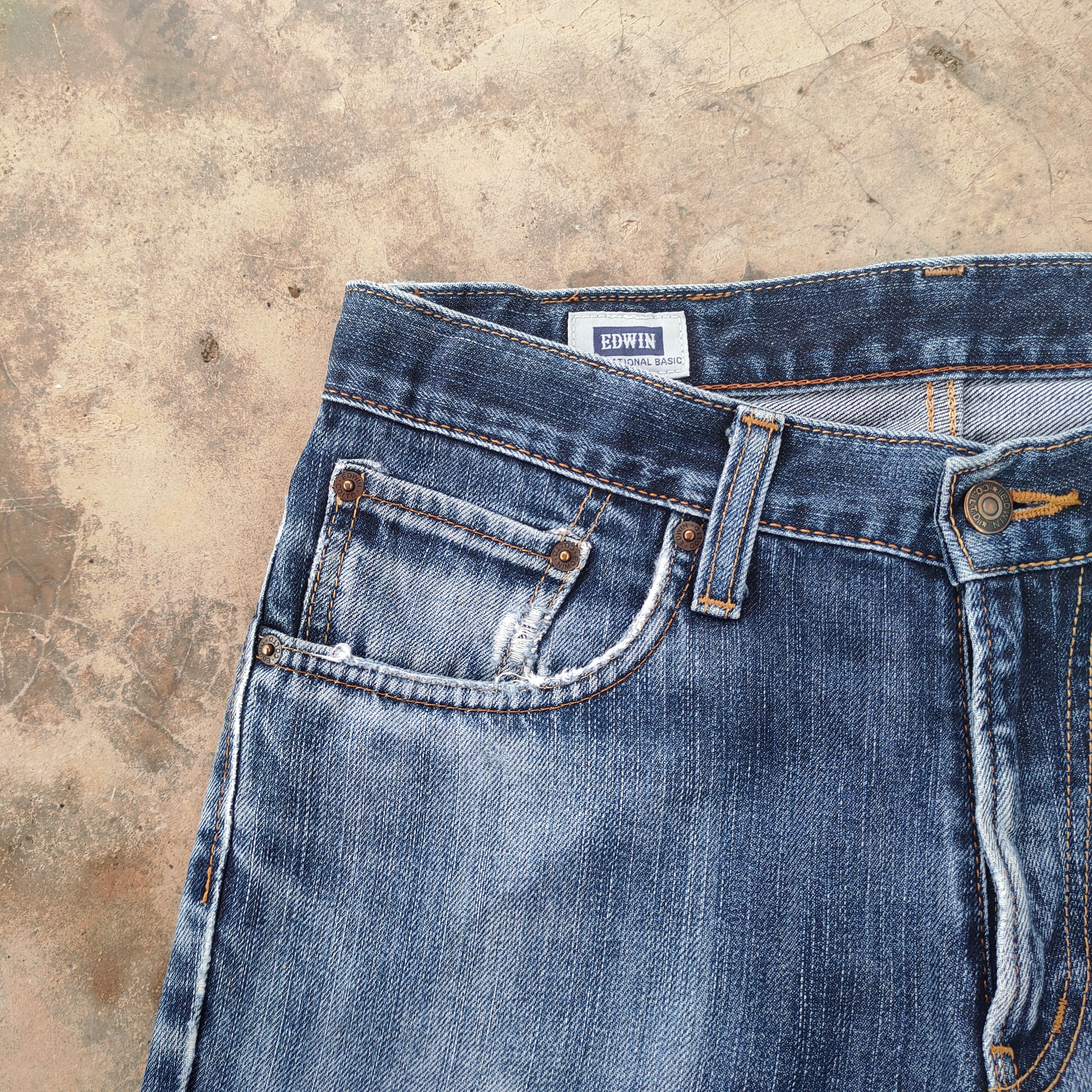Edwin VINTAGE EDWIN FADED DISTRESSED JEANS DENIM PANTS Size US 32 / EU 48 - 7 Thumbnail