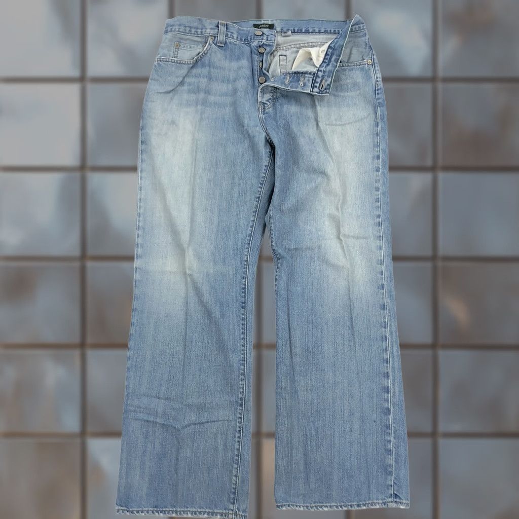 J.Crew J.CREW Jeans Denim Straight Button Fly 34x30 Blue Vintage 5-Pocket Cotton Men Regular Mid Rise Gray? Size US 36 / EU 52 - 1 Thumbnail