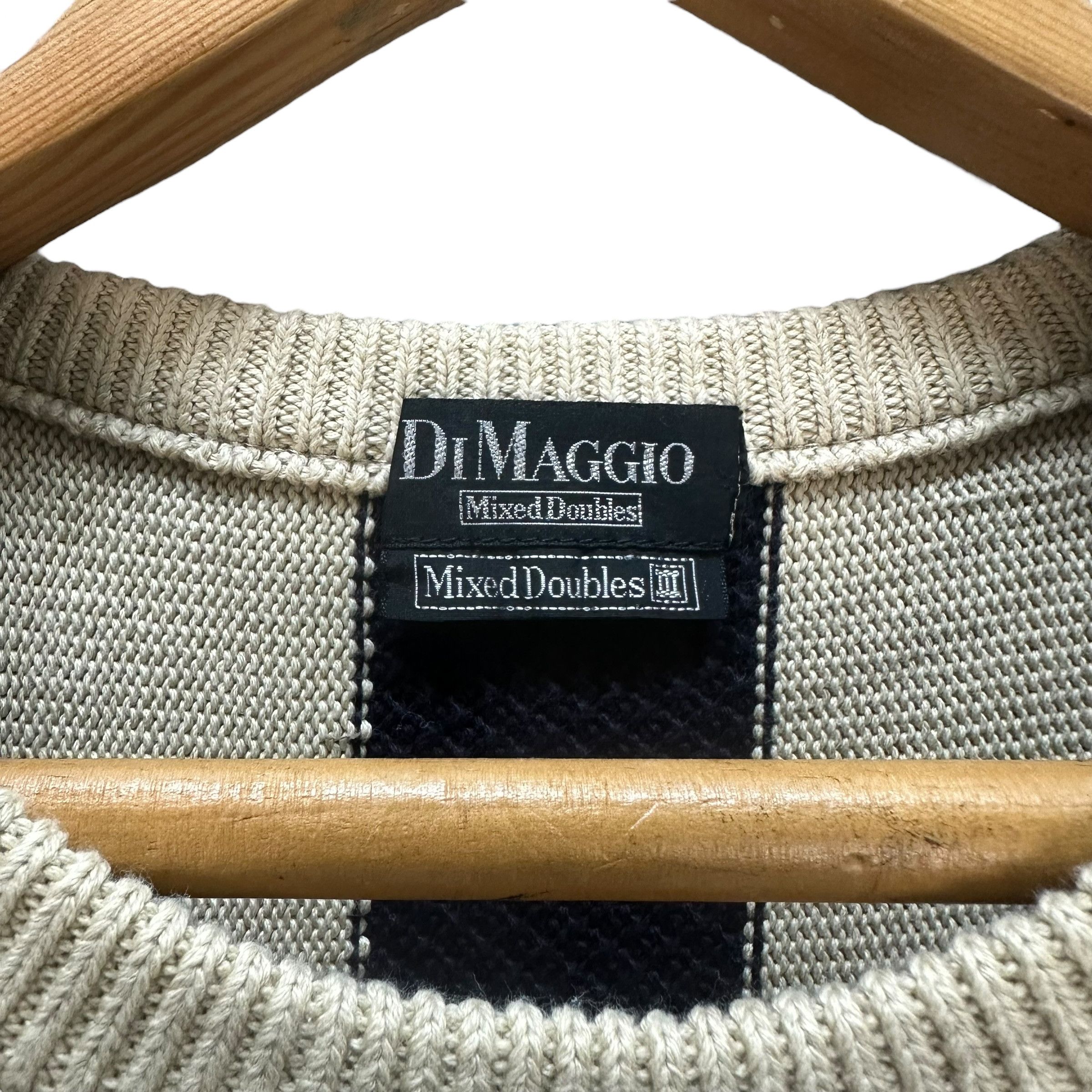Japanese Brand DI MAGGIO MIXED DOUBLES STRIPED KNITTED SWEATER #8726-023 Size US M / EU 48-50 / 2 - 7 Thumbnail