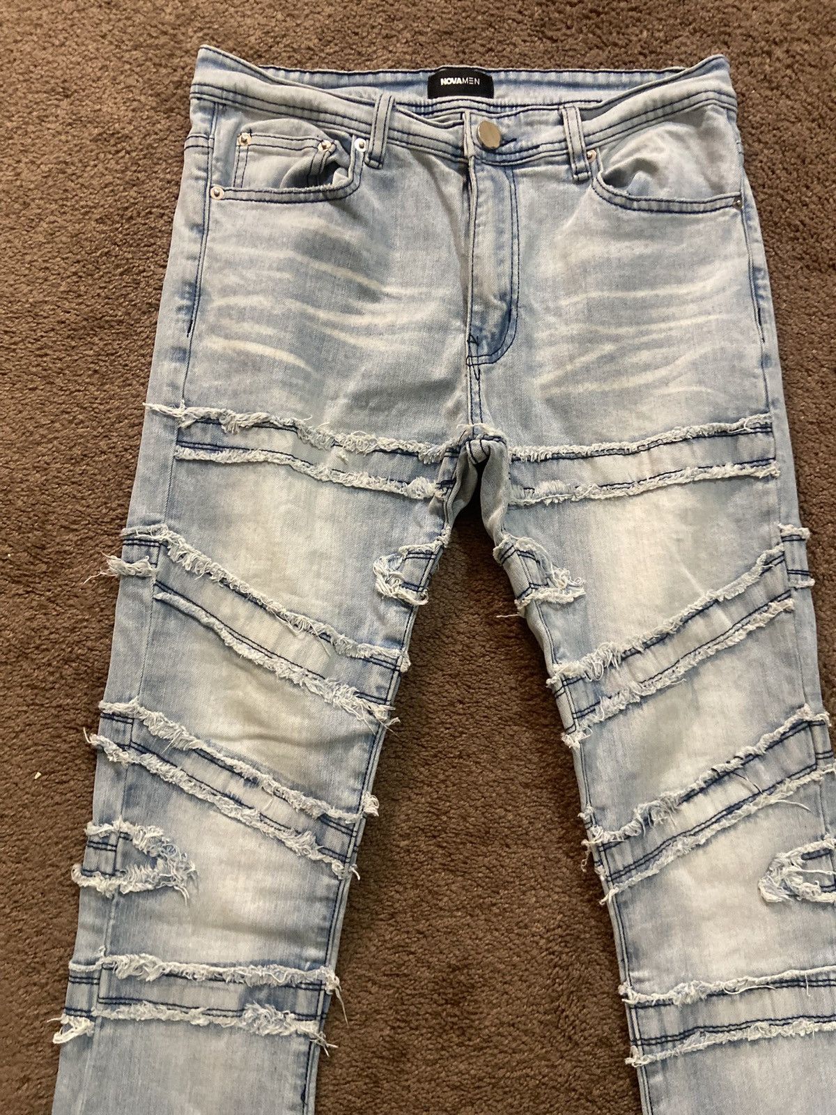 Fashion Nova Blue novamen flare jeans Size US 34 / EU 50 - 2 Thumbnail