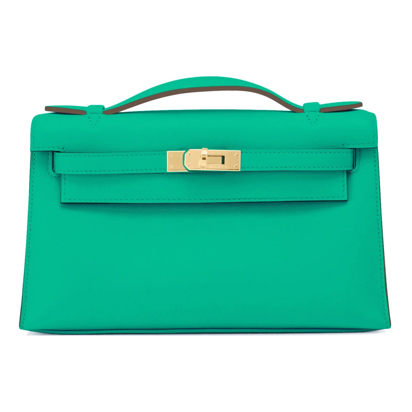 Hermes Hermes Kelly Pochette Mini Kelly Gold Hardware Clutch Bag Size ONE SIZE - 1 Thumbnail