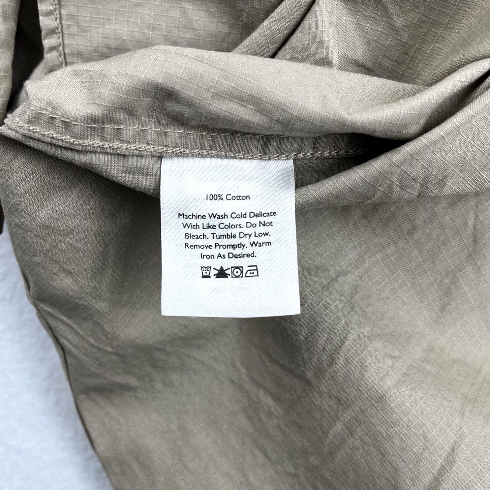 Eddie Bauer Eddie Bauer Shirt Mens Beige Cotton Short Sleeve Button-Up Double Pocket L Regular Size US L / EU 52-54 / 3 - 7 Thumbnail