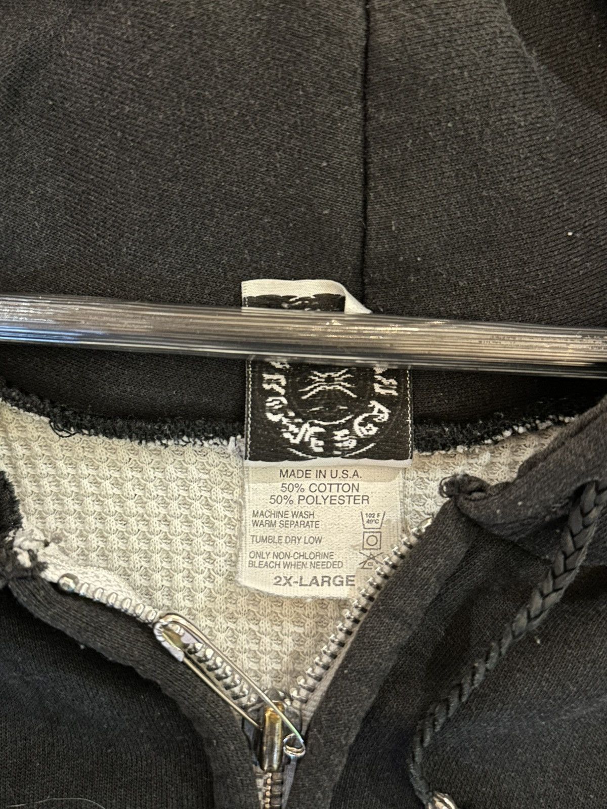 Chrome Hearts CHROME HEARTS VINTAGE THERMAL LINED HOODIE Size US XXL / EU 58 / 5 - 6 Thumbnail