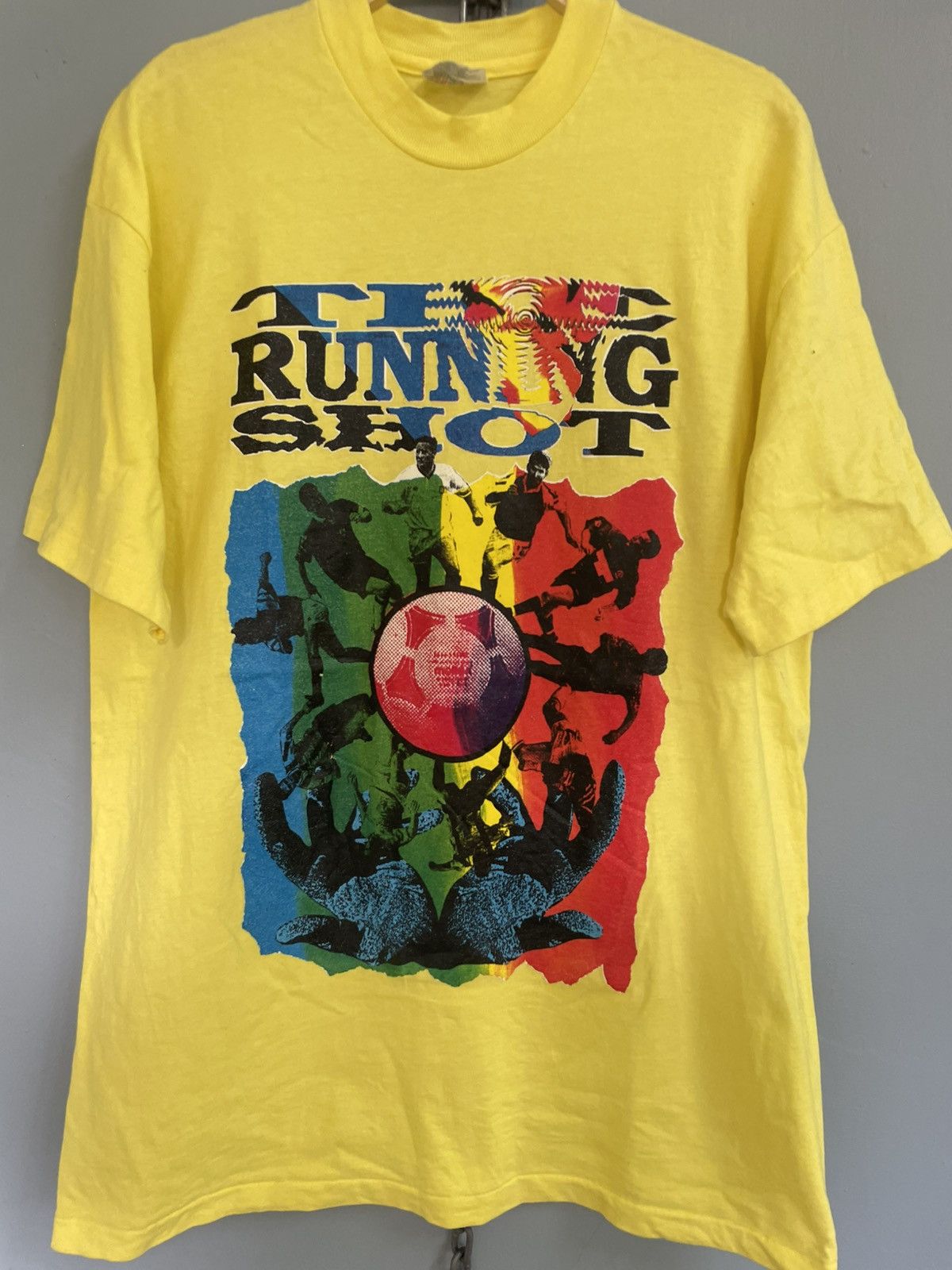 Vintage Vintage 90s The Running Shot football t shirt Size US XL / EU 56 / 4 - 3 Thumbnail