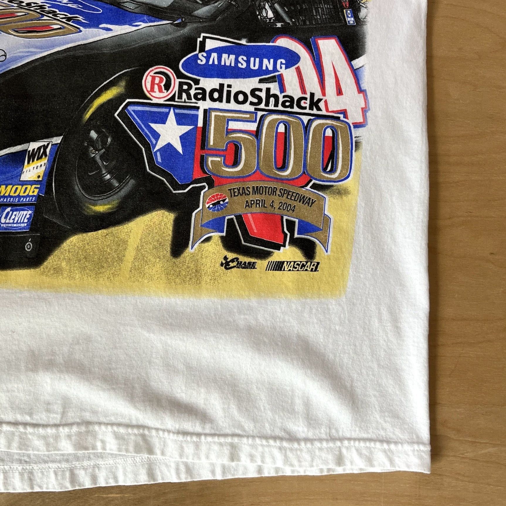NASCAR Vintage Nascar RadioShack 500 Shirt L White Nascar Shirt Mens 90s Cars USA Print Tee Size US L / EU 52-54 / 3 - 3 Thumbnail
