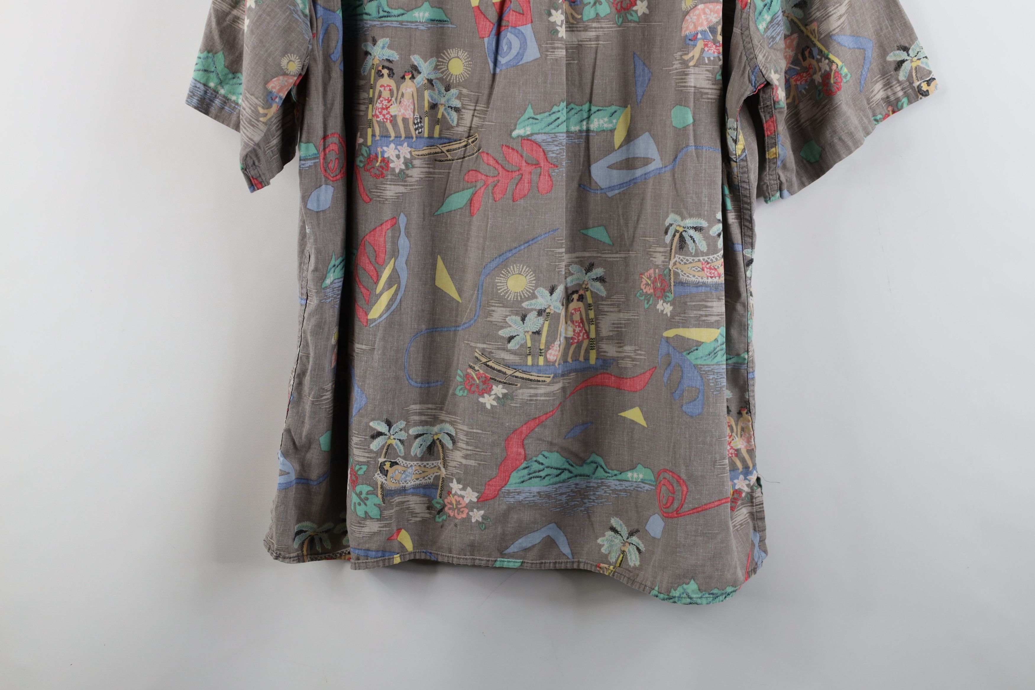 Reyn Spooner × Vintage Vintage 90s Reyn Spooner Print Hawaiian Button Shirt USA Size US L / EU 52-54 / 3 - 14 Thumbnail