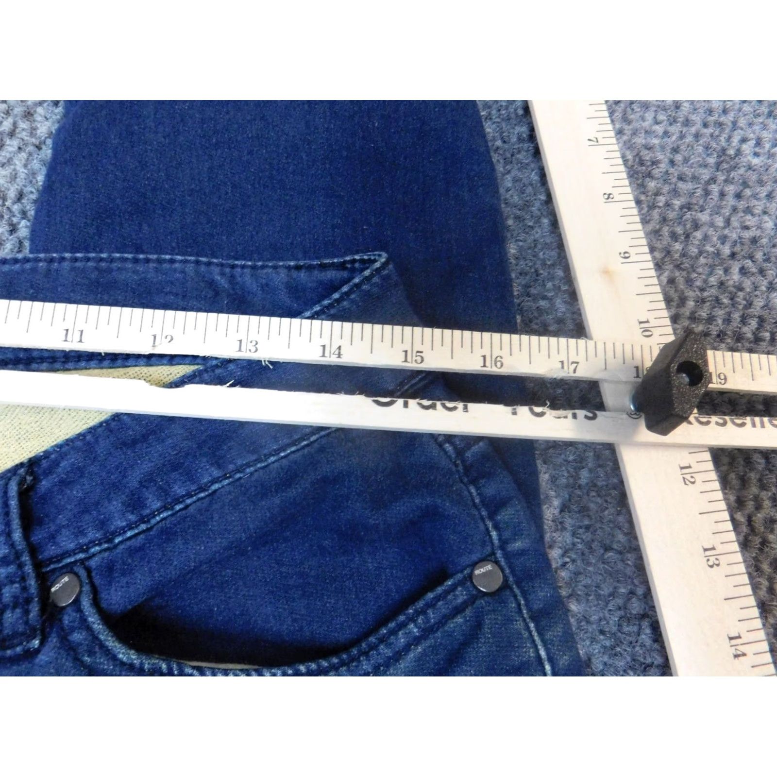 Route 66 Route 66 Jeans Womens M blue Skinny Denim Regular Rise Mid Inseam 29 in Zip Pockets/ Denim Blue / Route 66 / 29 in inseam / 30 in waist Size 32" / US 10 / IT 46 - 4 Thumbnail