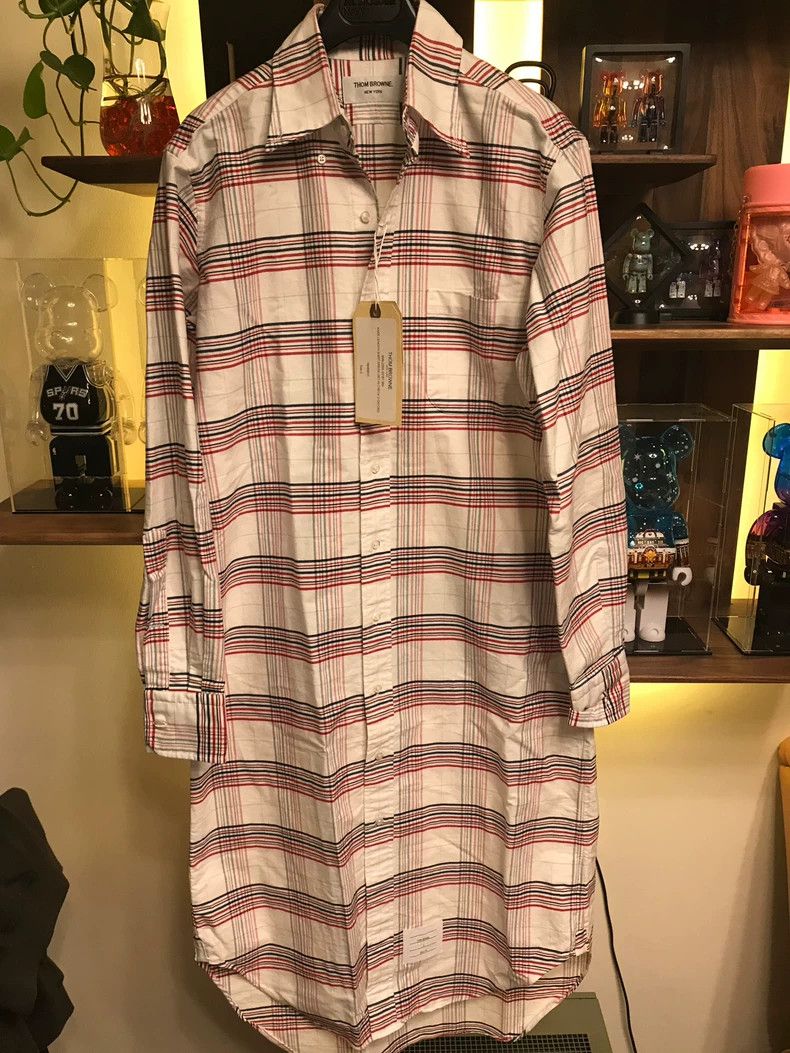 Thom Browne Thom Browne Long Sleeve Plaid Shirt - dmc Size US M / EU 48-50 / 2 - 1 Thumbnail