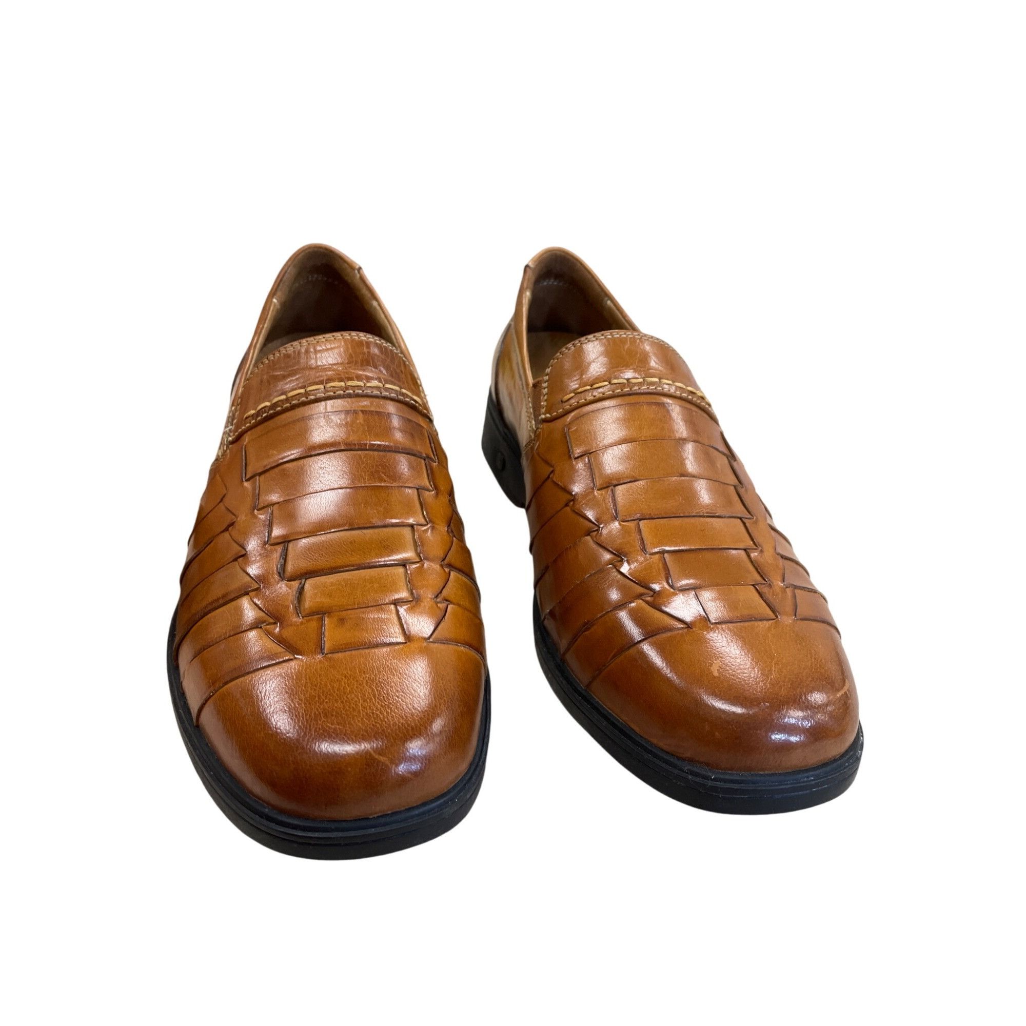Other Gravity Defyer mens brown leather slip on loafers shoes SIze Size US 8 / EU 41 - 6 Thumbnail