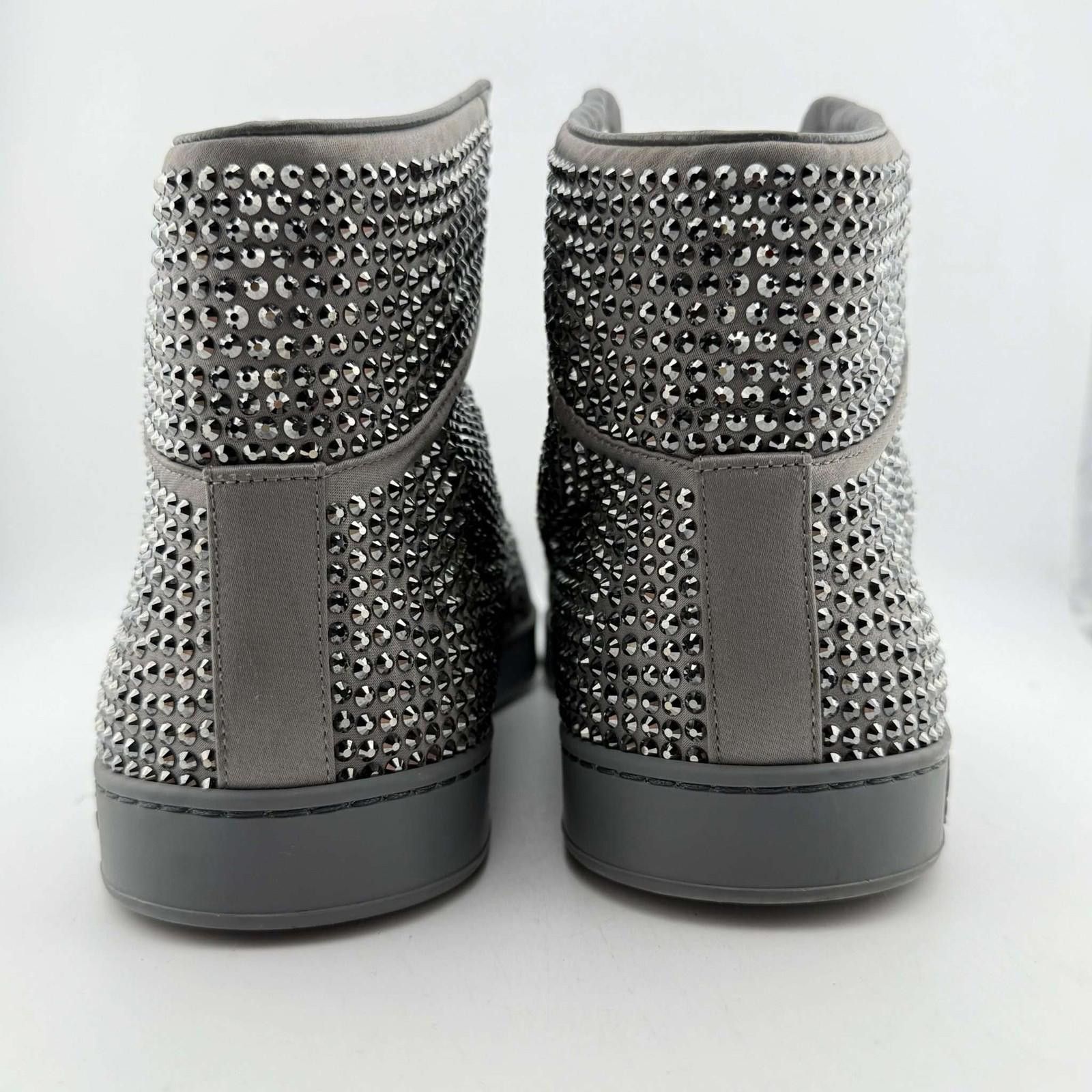 Gucci Gucci Grey Coda Rhinestone Sneaker 12UK Used No Box Size US 12.5 / EU 45-46 - 5 Thumbnail