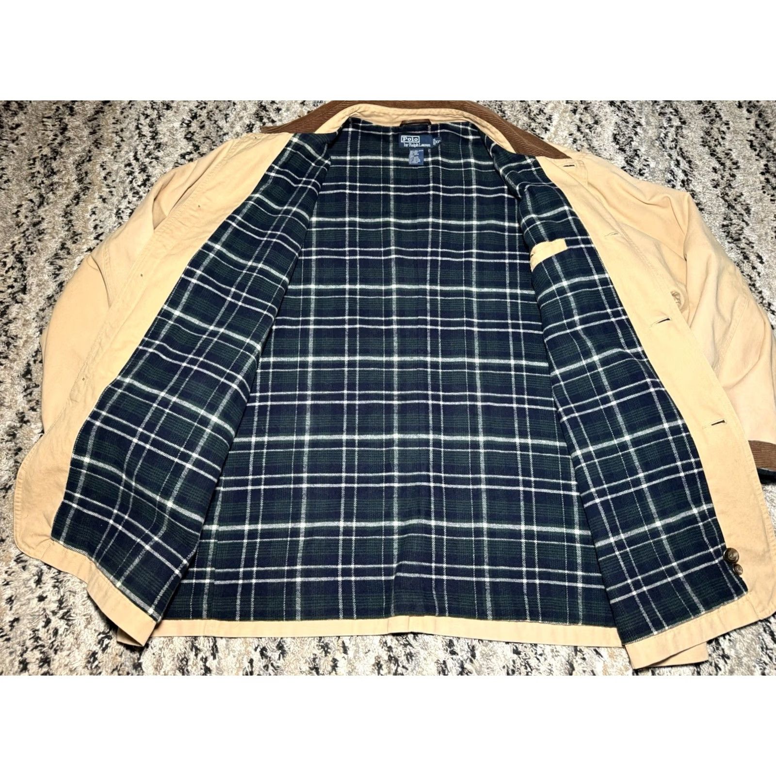 Polo Ralph Lauren VINTAGE POLO RALPH LAUREN Jacket Coat BARN FLANNEL LINED FIELD HUNTING OUTDOOR Beige 2XL Mens Size US XXL / EU 58 / 5 - 7 Thumbnail