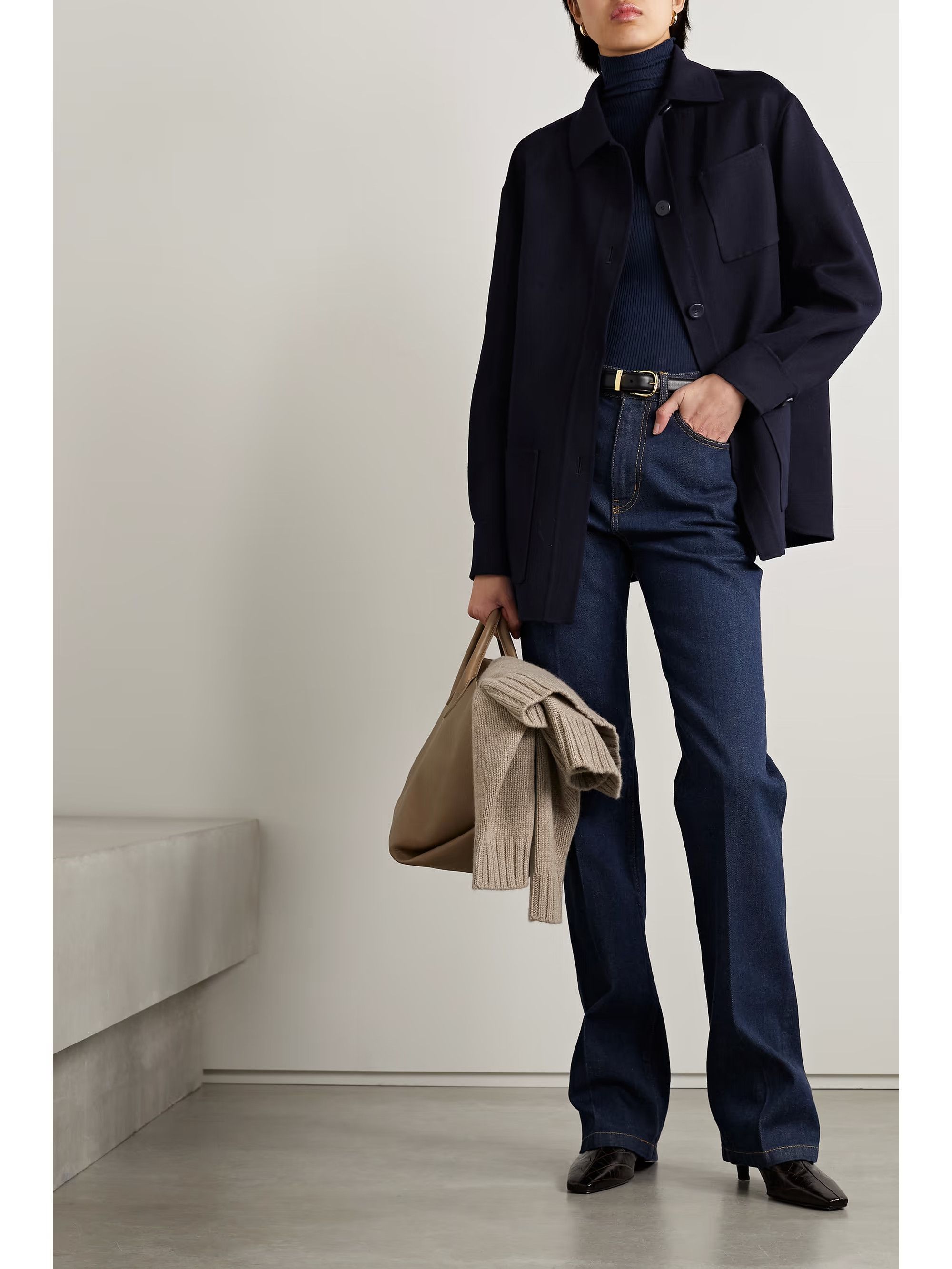 Loro Piana o1w1db10724 Larson Cashmere Jacket in Navy Size XS / US 0-2 / IT 36-38 - 2 Thumbnail