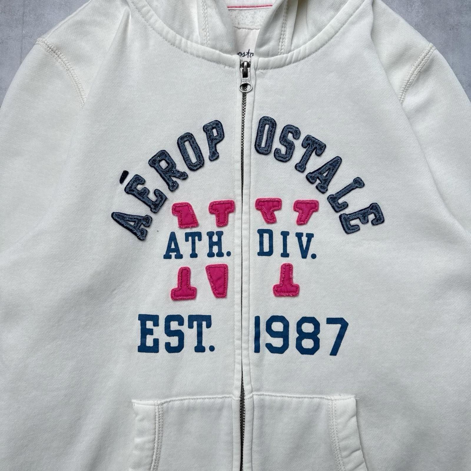 Aeropostale Y2K Aeropostale 00s White zip up jacket Size XL / US 12-14 / IT 48-50 - 3 Thumbnail