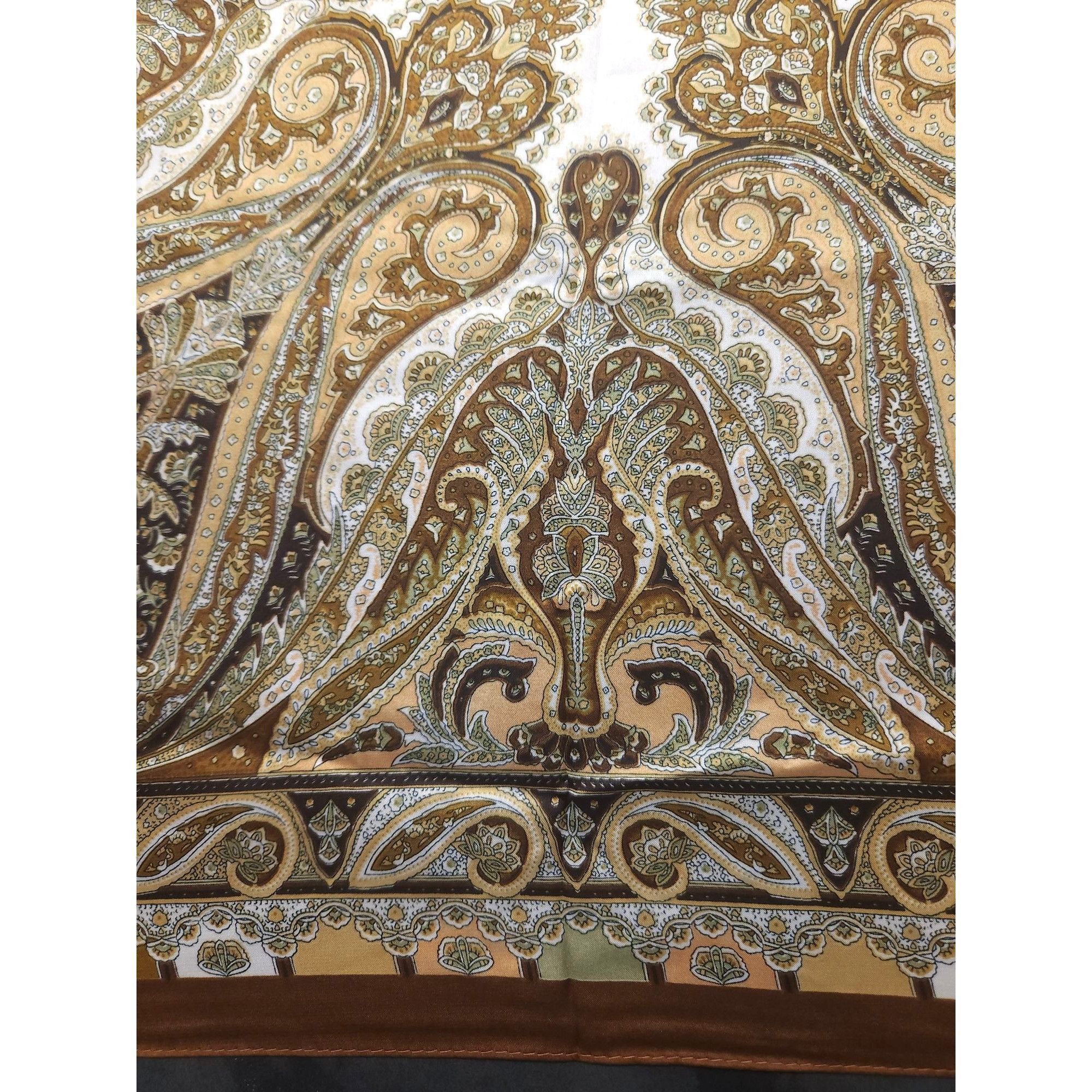 Other Elegant Fall Paisley Scarf Satin Wild Rag Scarf 100% Polyest Size ONE SIZE - 4 Thumbnail