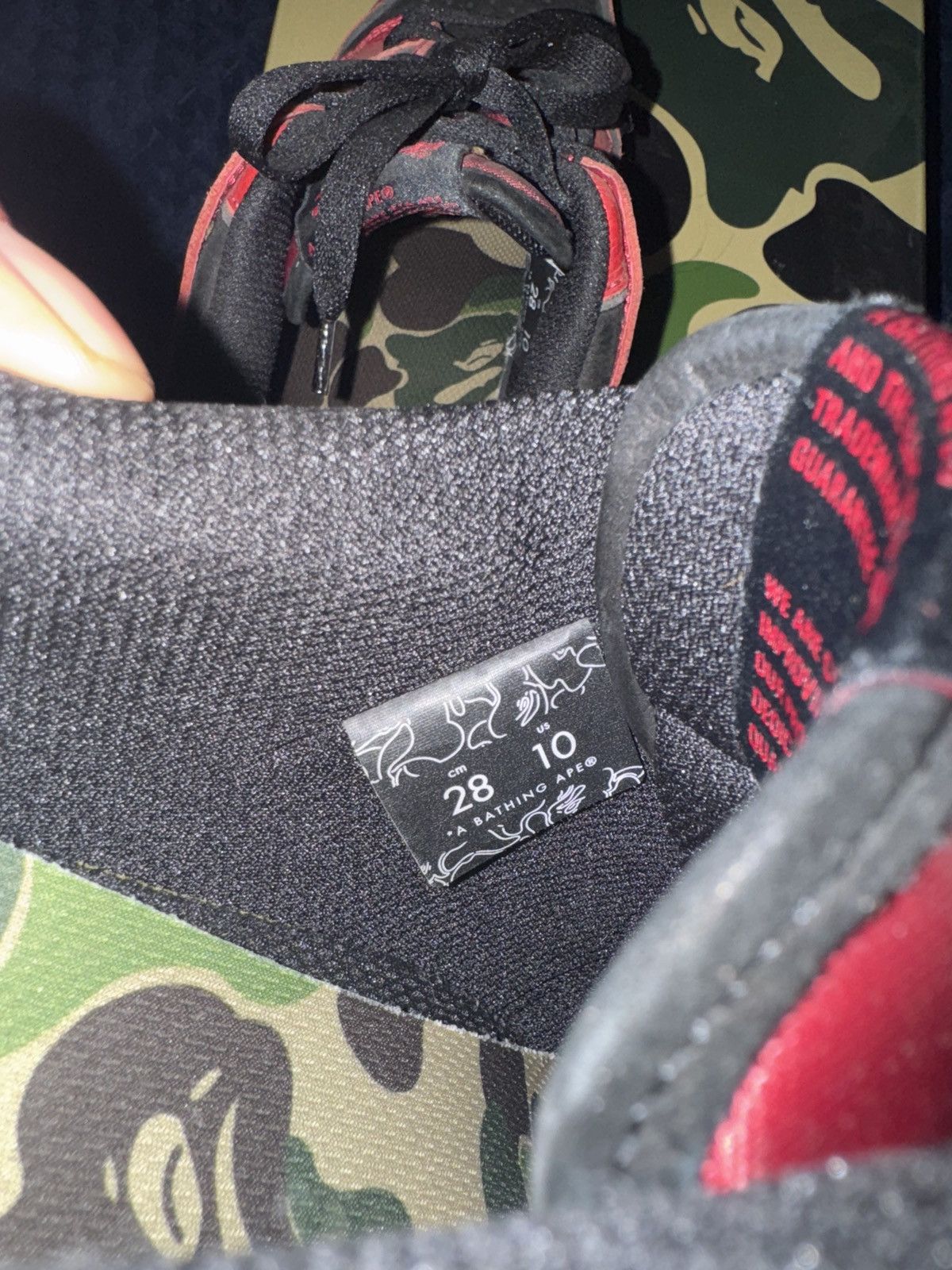 Bape Red And Black Bape Sk8sta Size US 10 / EU 43 - 6 Thumbnail