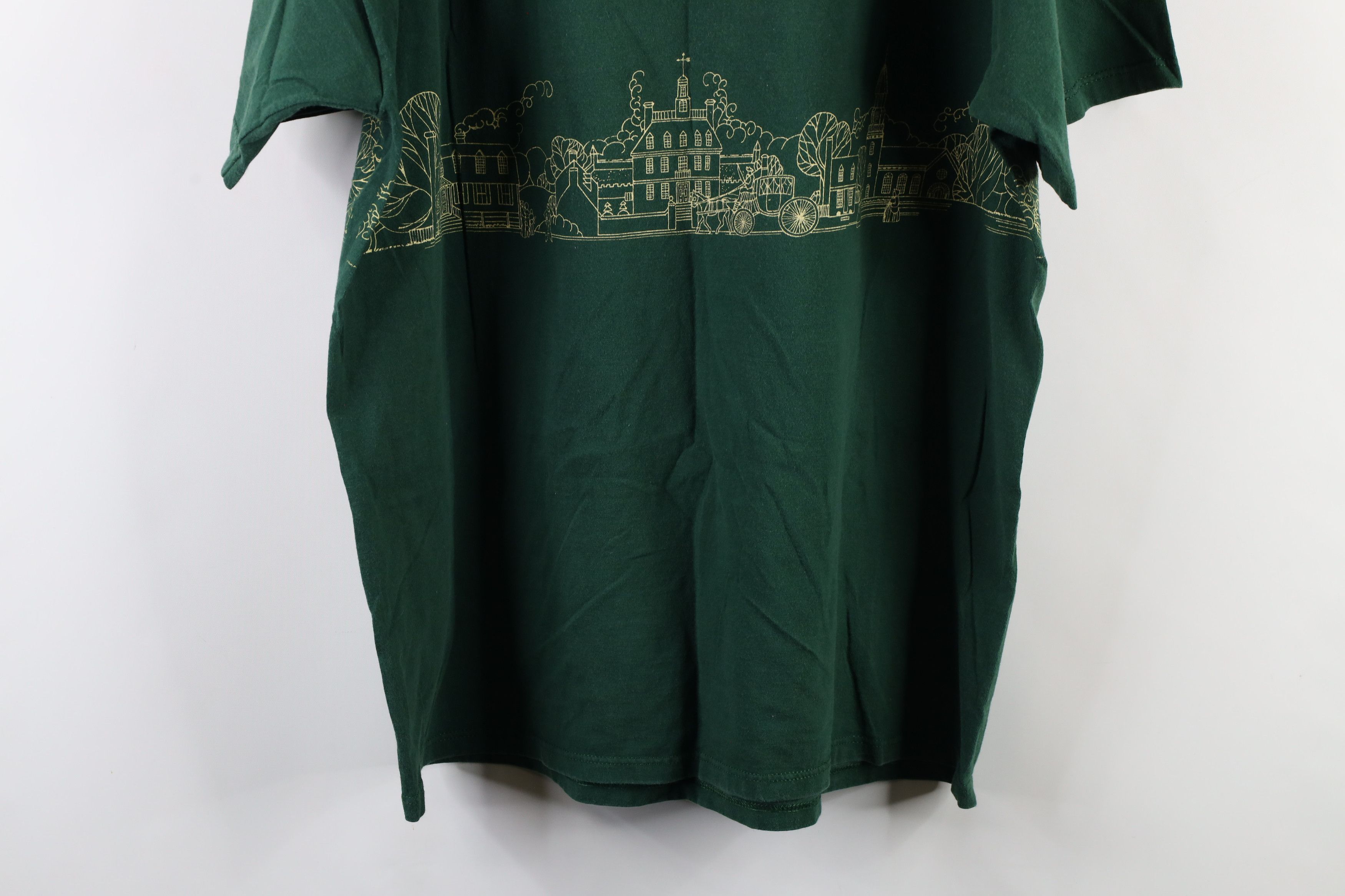 Vintage Vintage 90s Streetwear Williamsburg T-Shirt Green USA Size US XXL / EU 58 / 5 - 12 Thumbnail