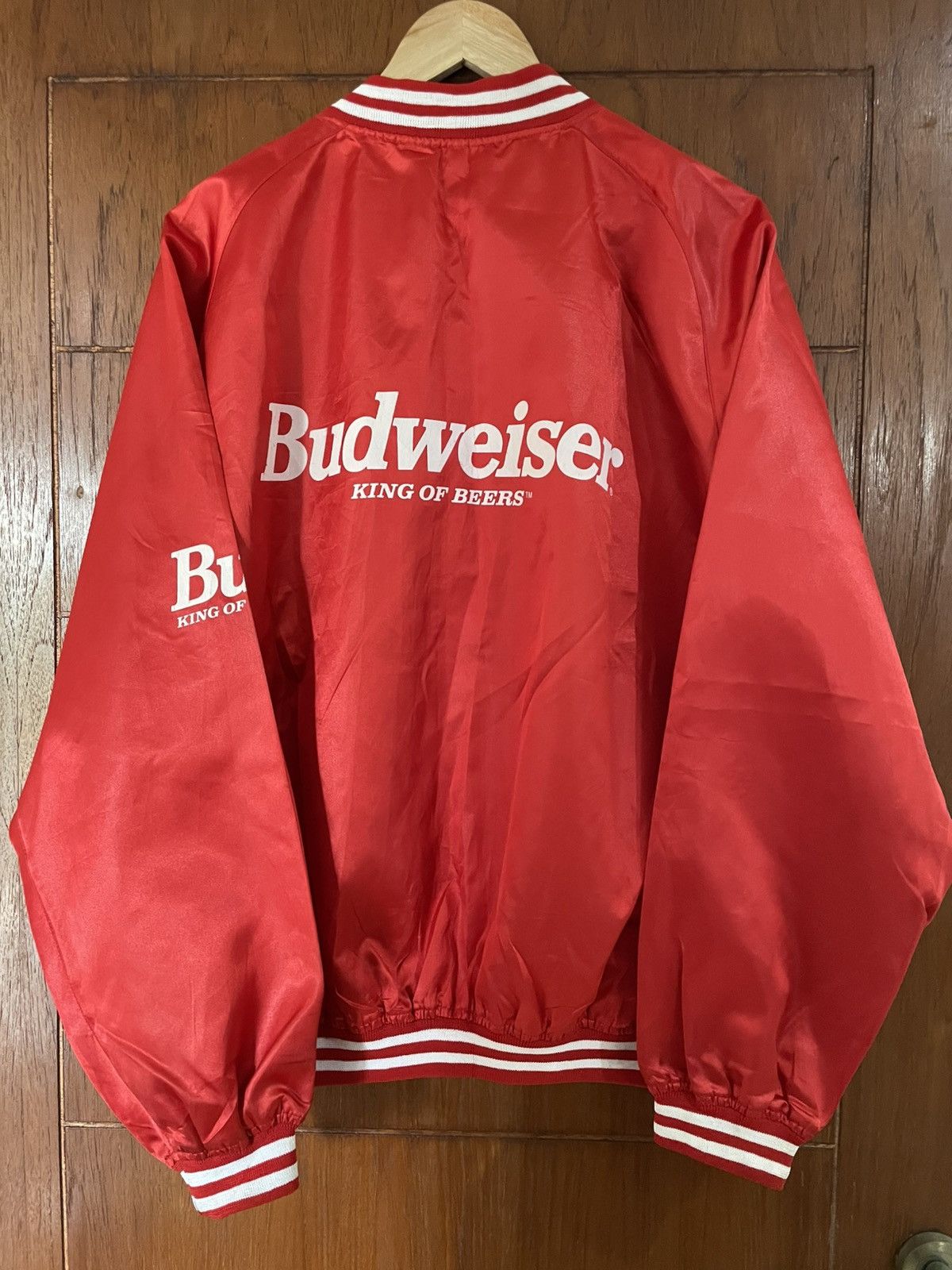 Budweiser × Vintage Budweiser varsity satin jacket lightweight Size US XL / EU 56 / 4 - 1 Thumbnail
