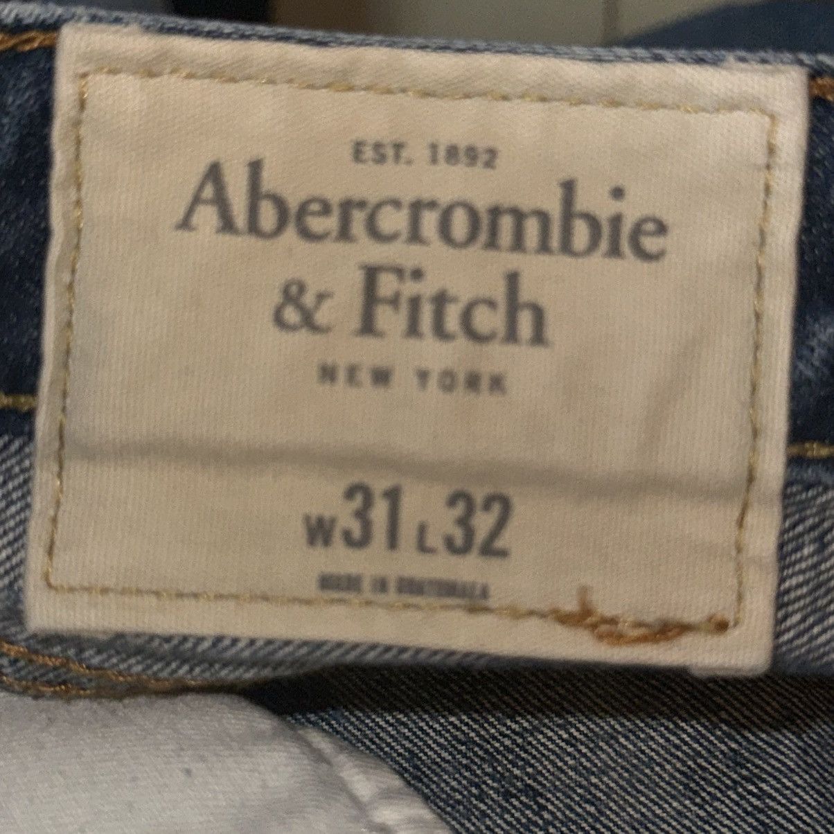 Abercrombie & Fitch Abercrombie Slim Straight distressed jeans Size US 31 - 7 Thumbnail
