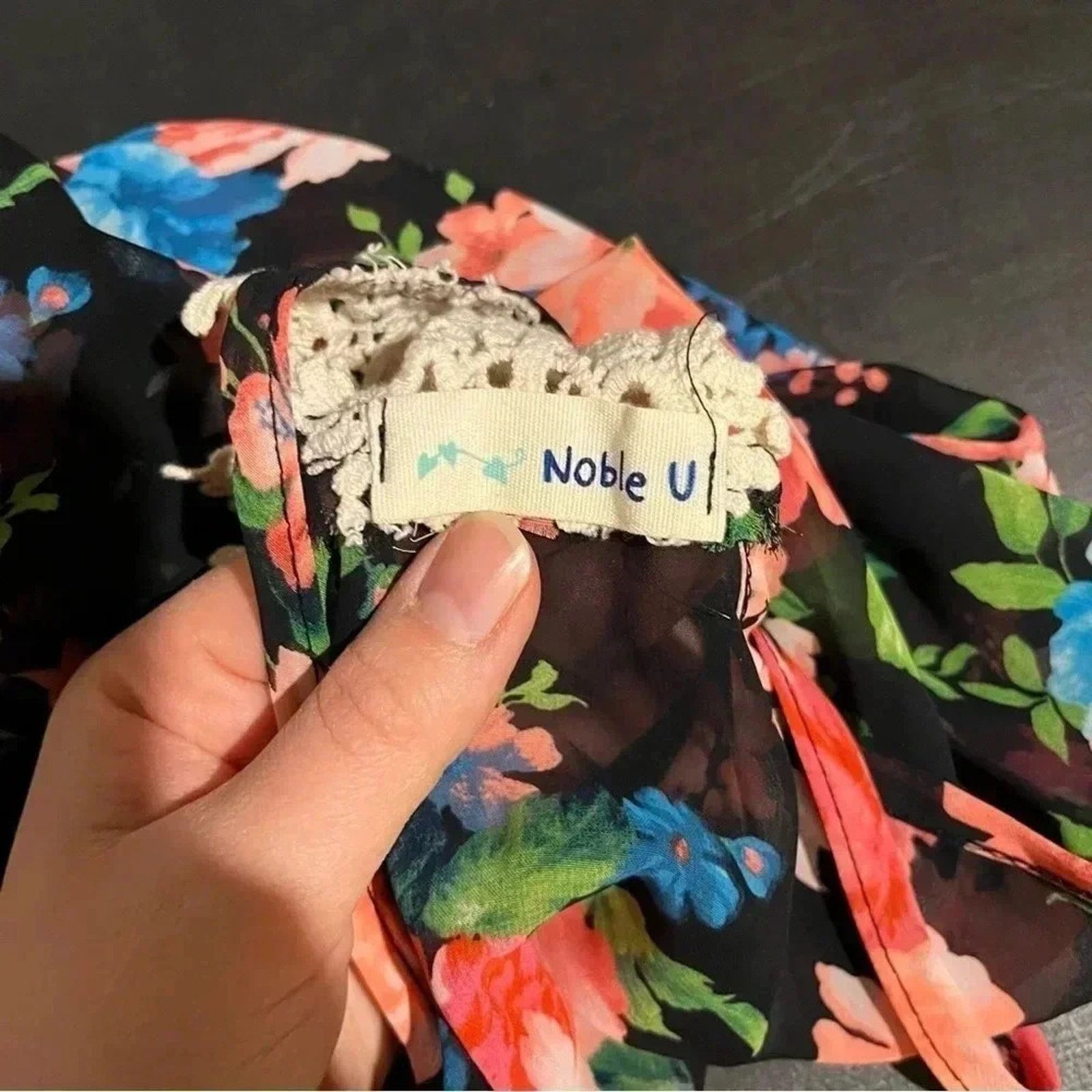 Other NOBLE U Floral Sheer Lace Racerback Tank Top Women’s Size M Size M / US 6-8 / IT 42-44 - 5 Thumbnail