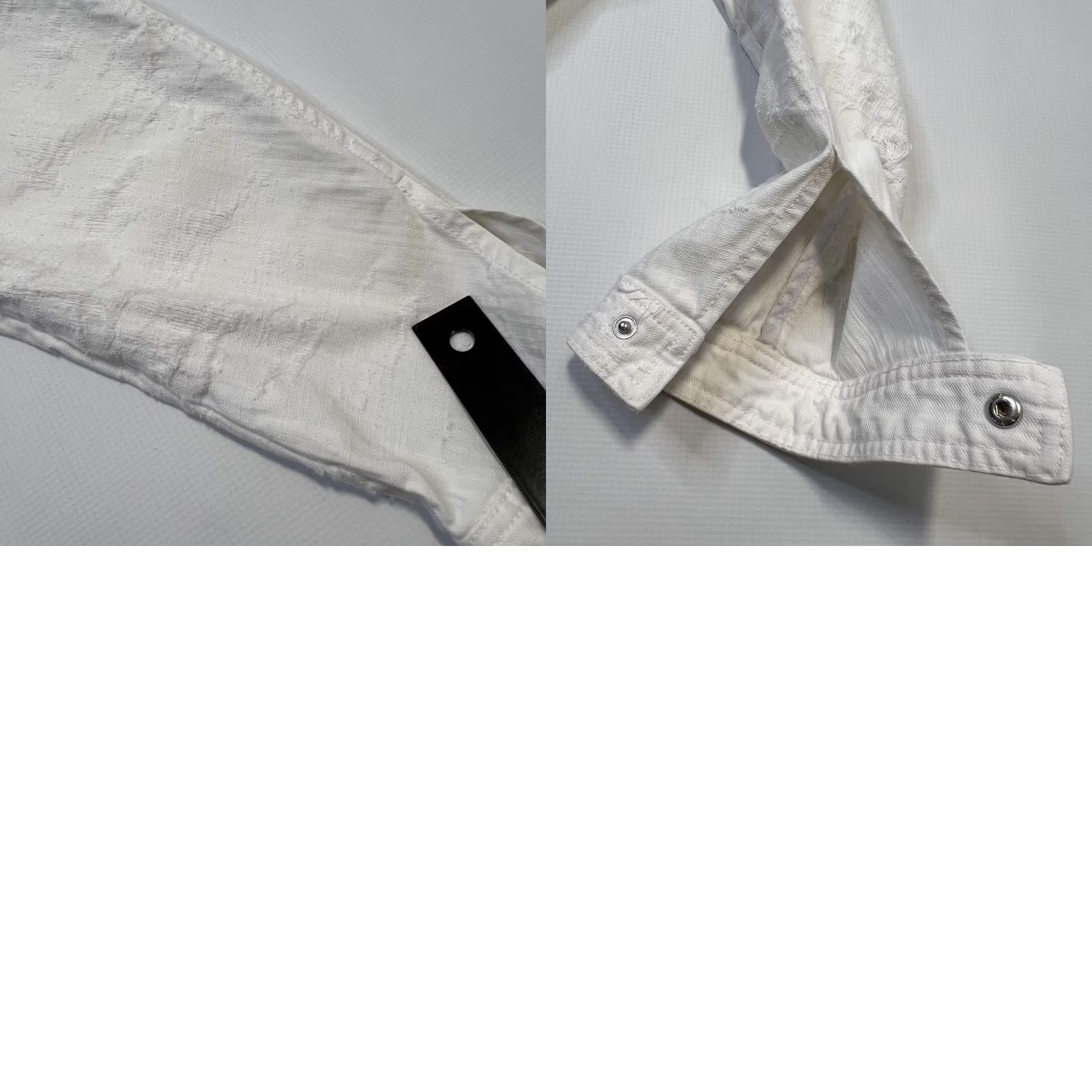 Free People Free People Jacket Womens Large White Textured Cotton Full Zip Boho Casual Size L / US 10 / IT 46 - 9 Thumbnail