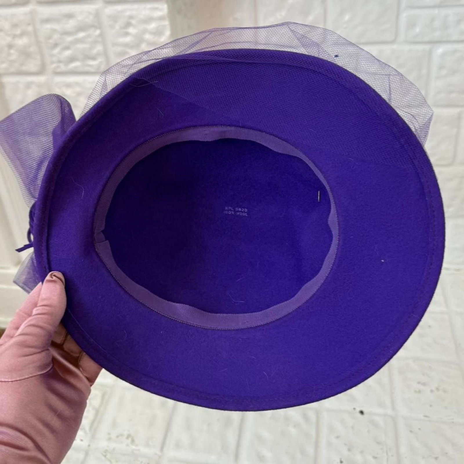 Other ✶ vintage 80s purple wool fascinator hat ✶ Size ONE SIZE - 4 Thumbnail