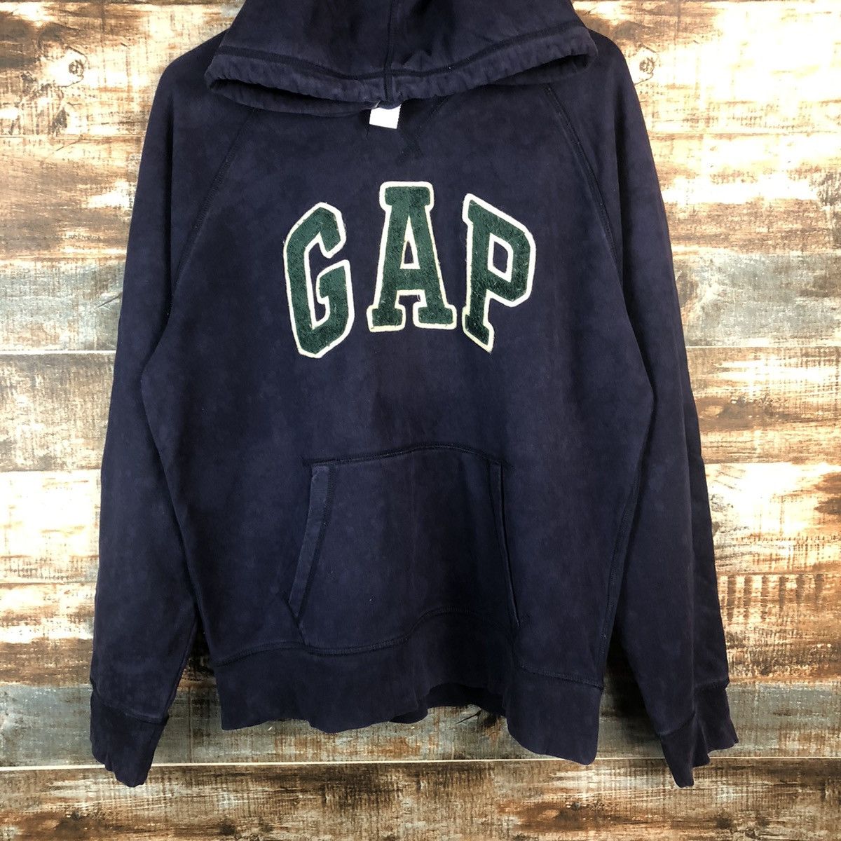 Gap Gap vintage spellout Dark Blue Hoodie #A2003 Size US M / EU 48-50 / 2 - 3 Thumbnail
